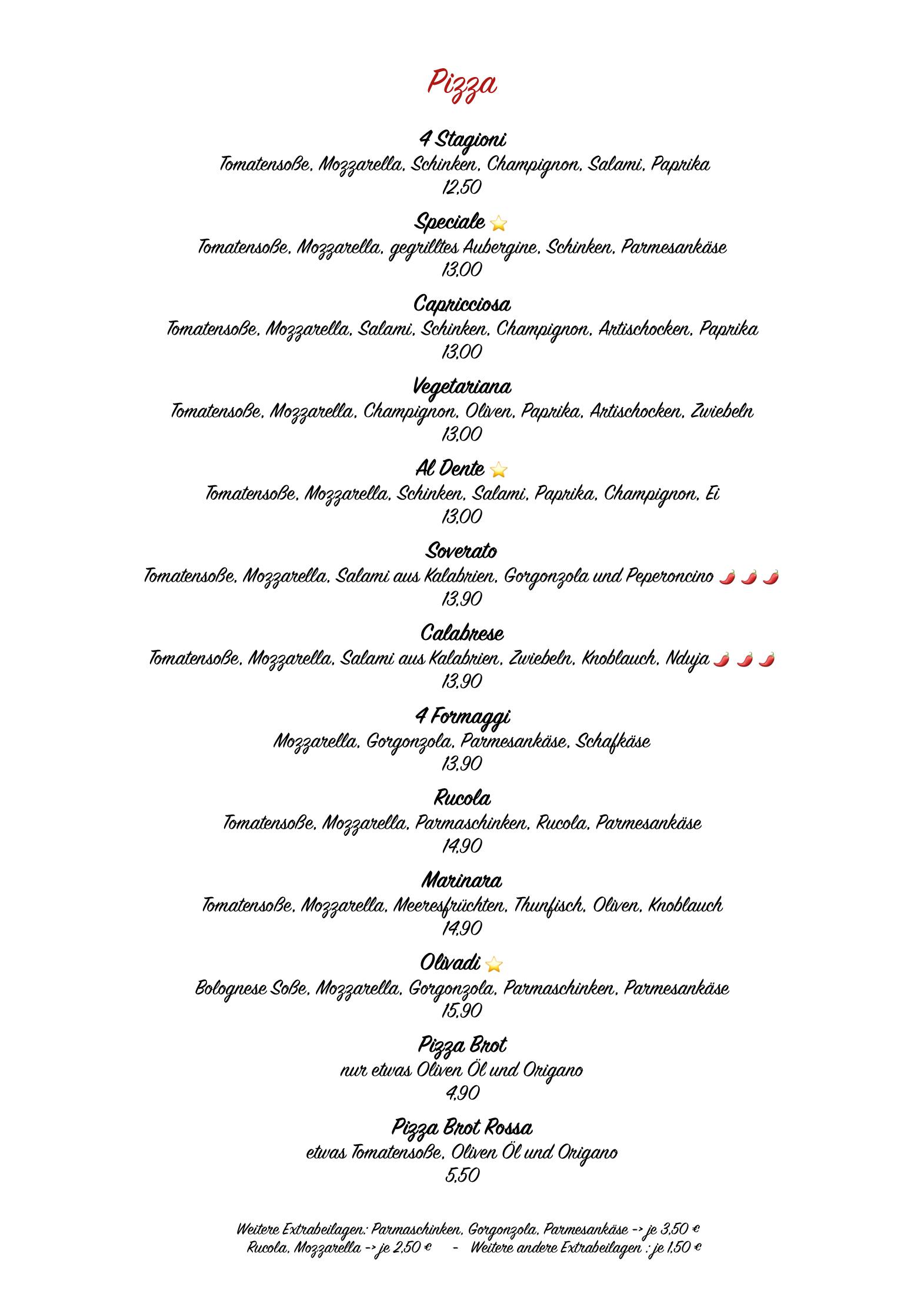 Speisekarte