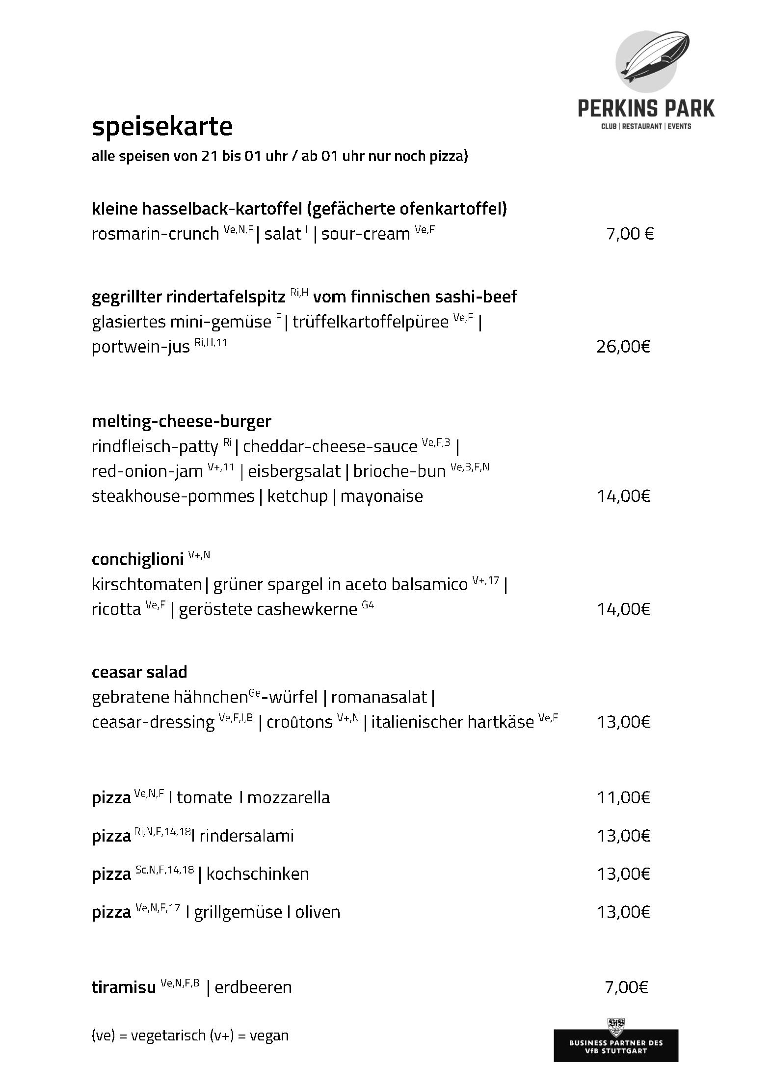 Speisekarte