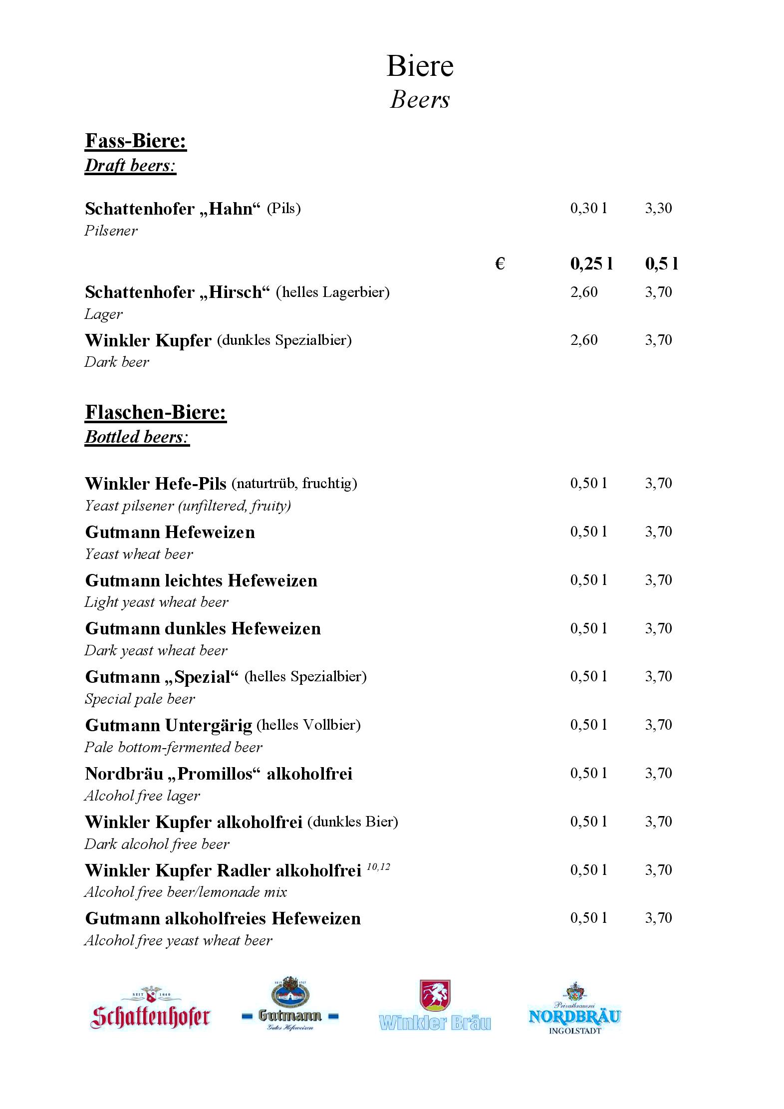 Speisekarte