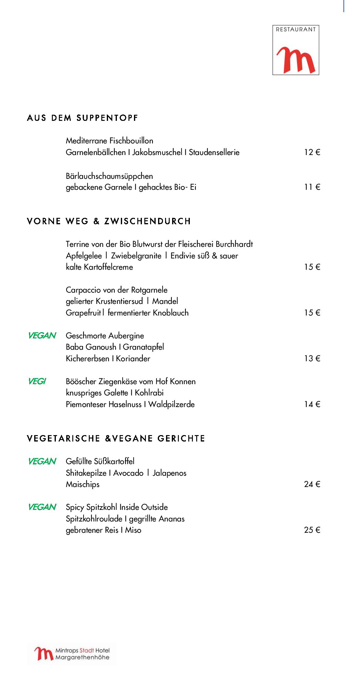 Speisekarte
