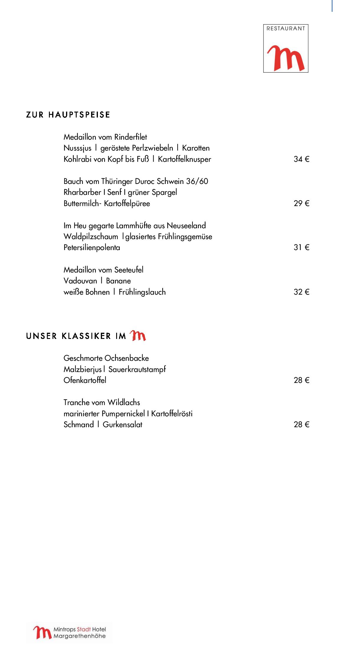 Speisekarte
