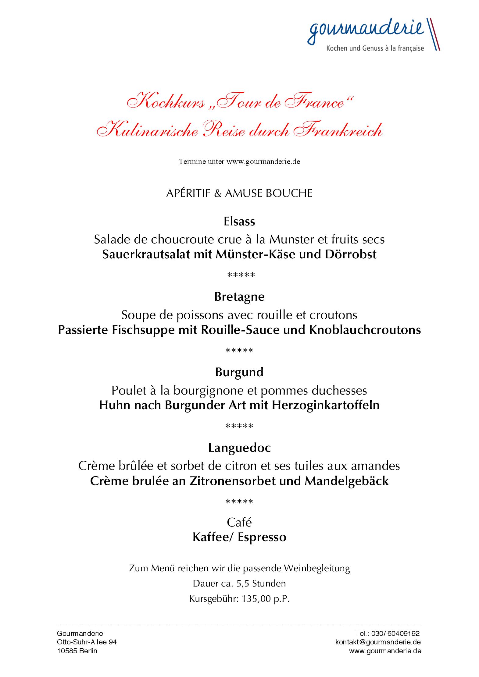 Speisekarte