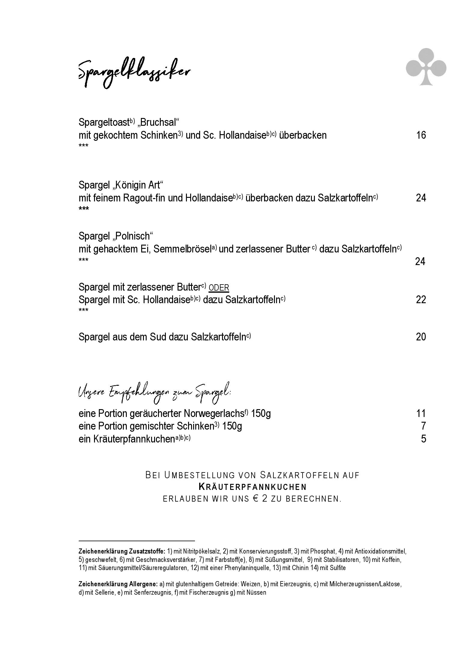Speisekarte