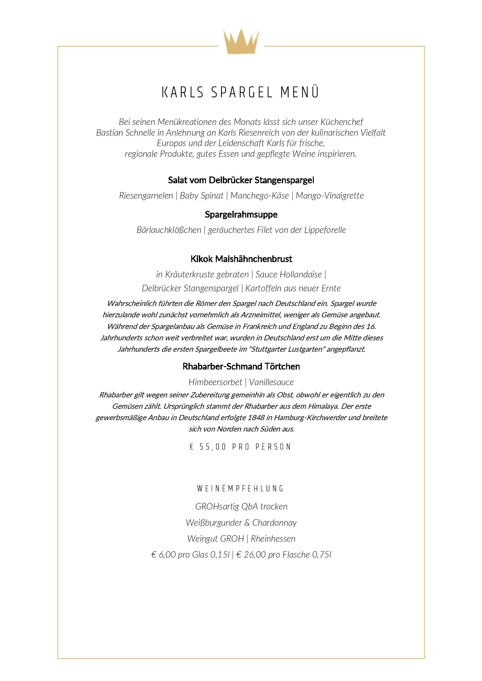 Speisekarte