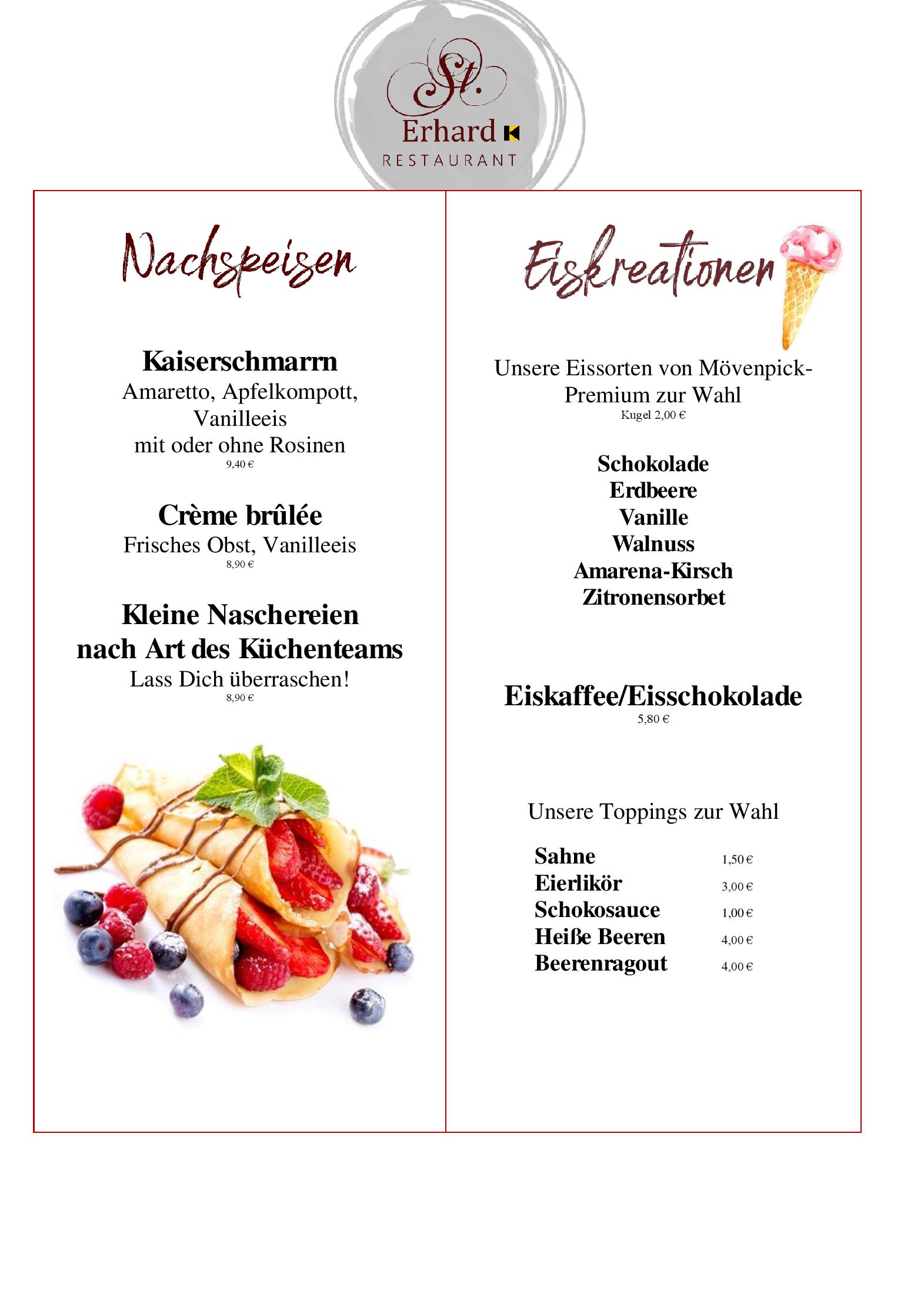 Speisekarte