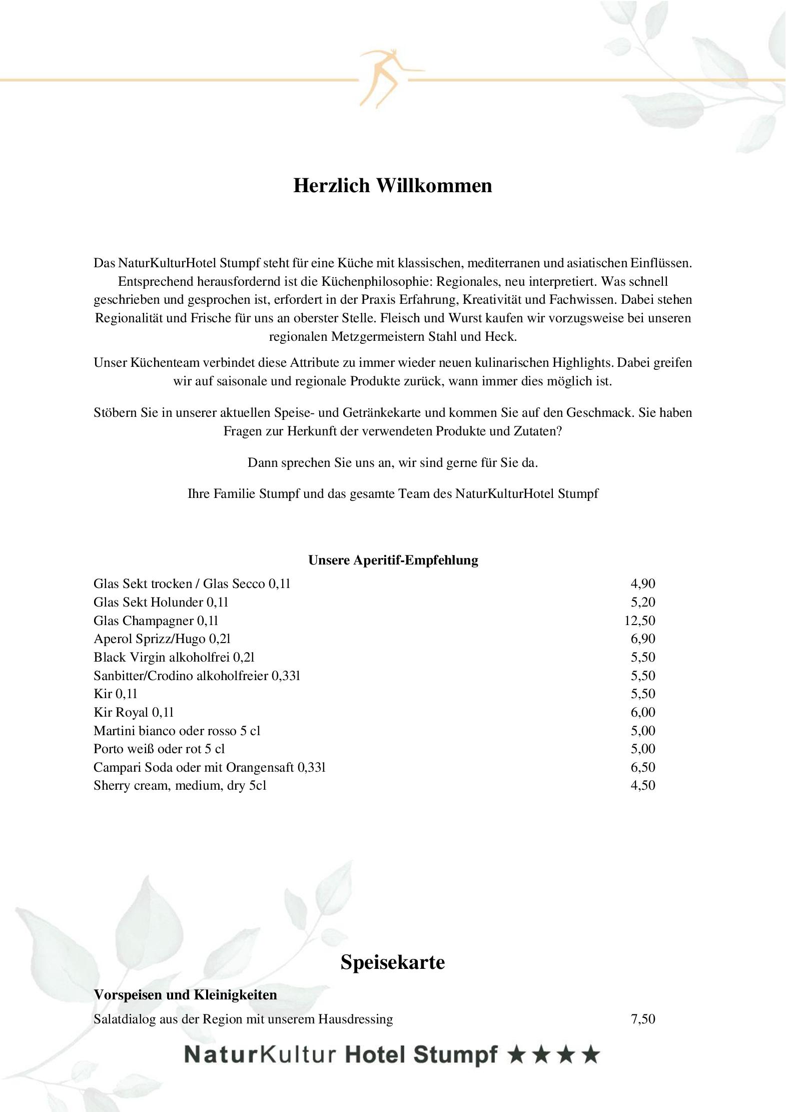 Speisekarte