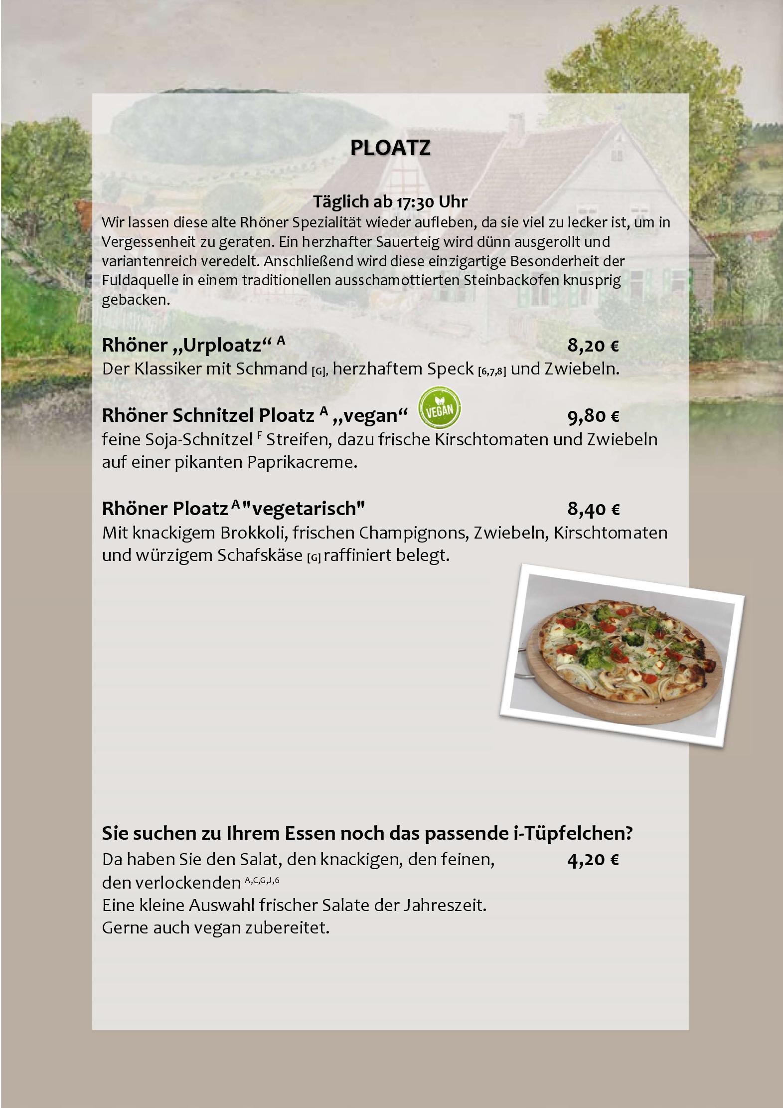 Speisekarte