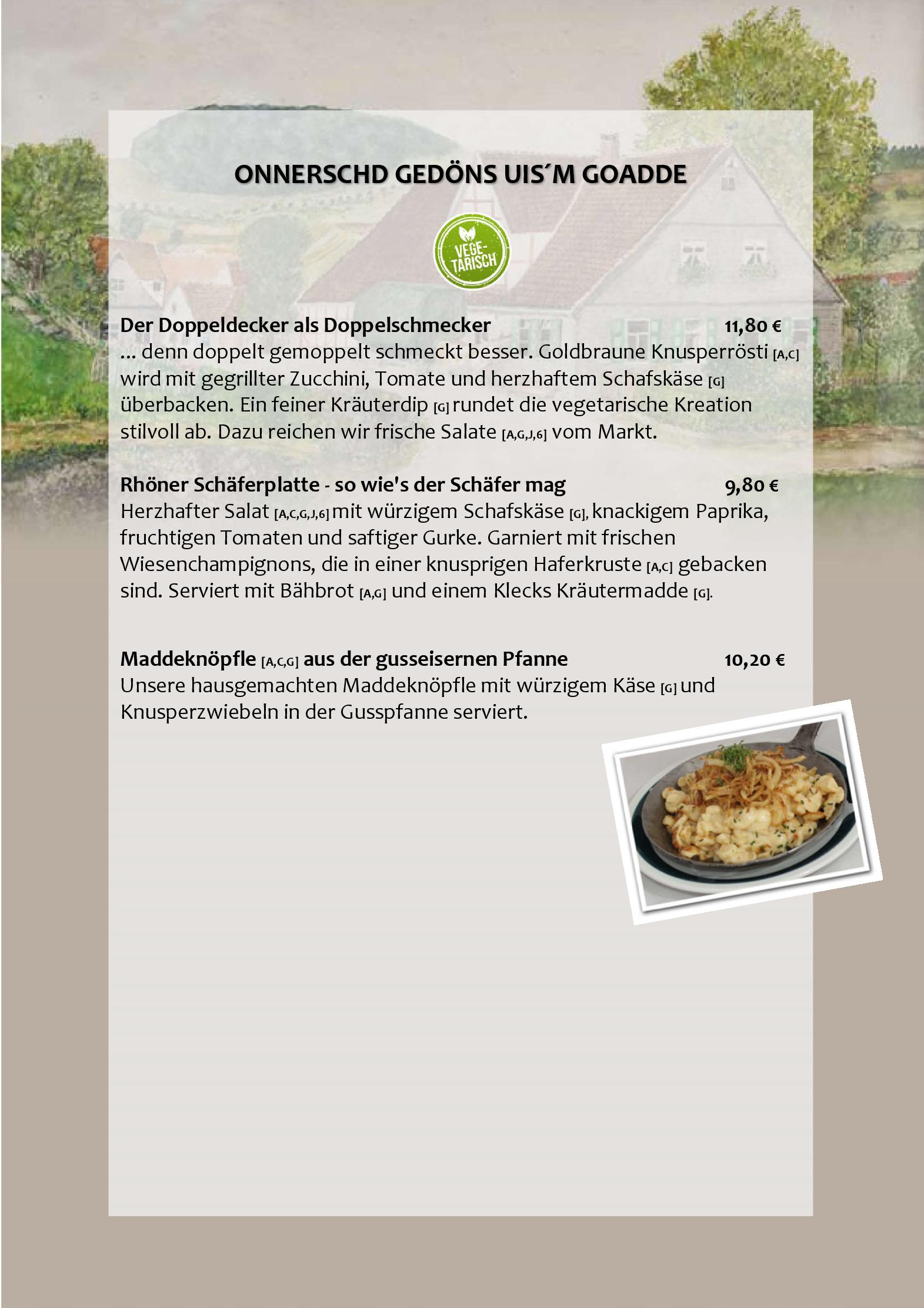 Speisekarte