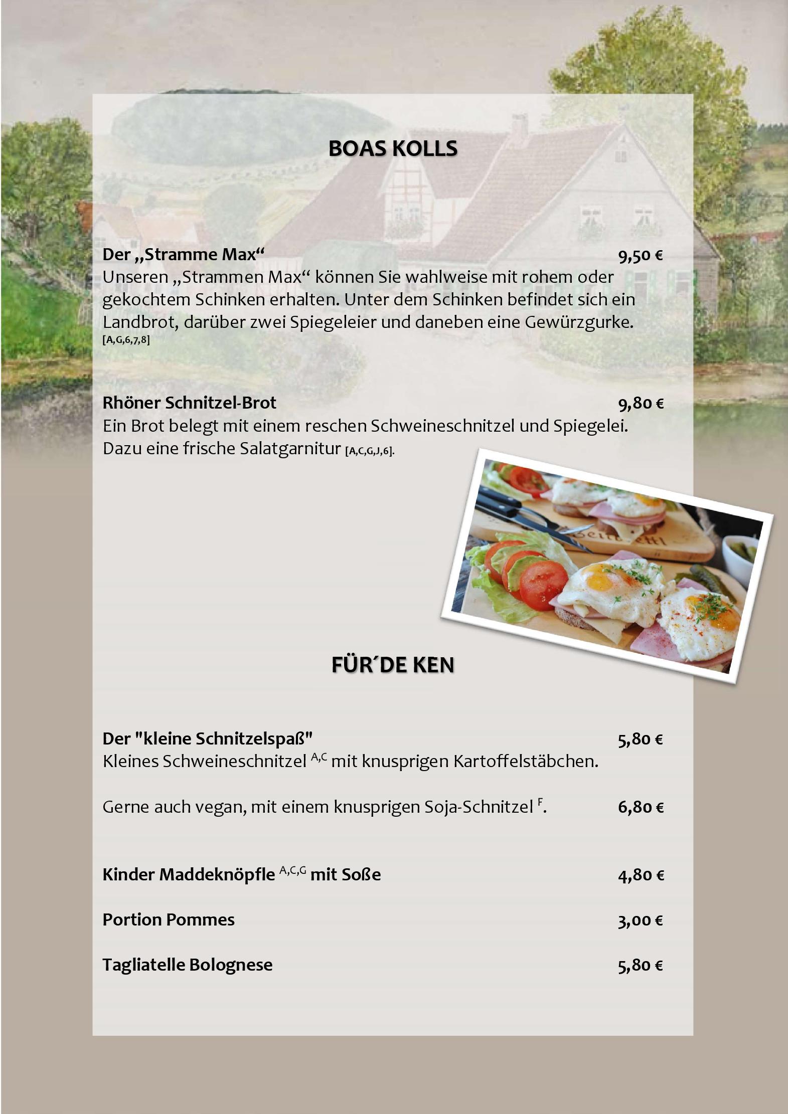 Speisekarte