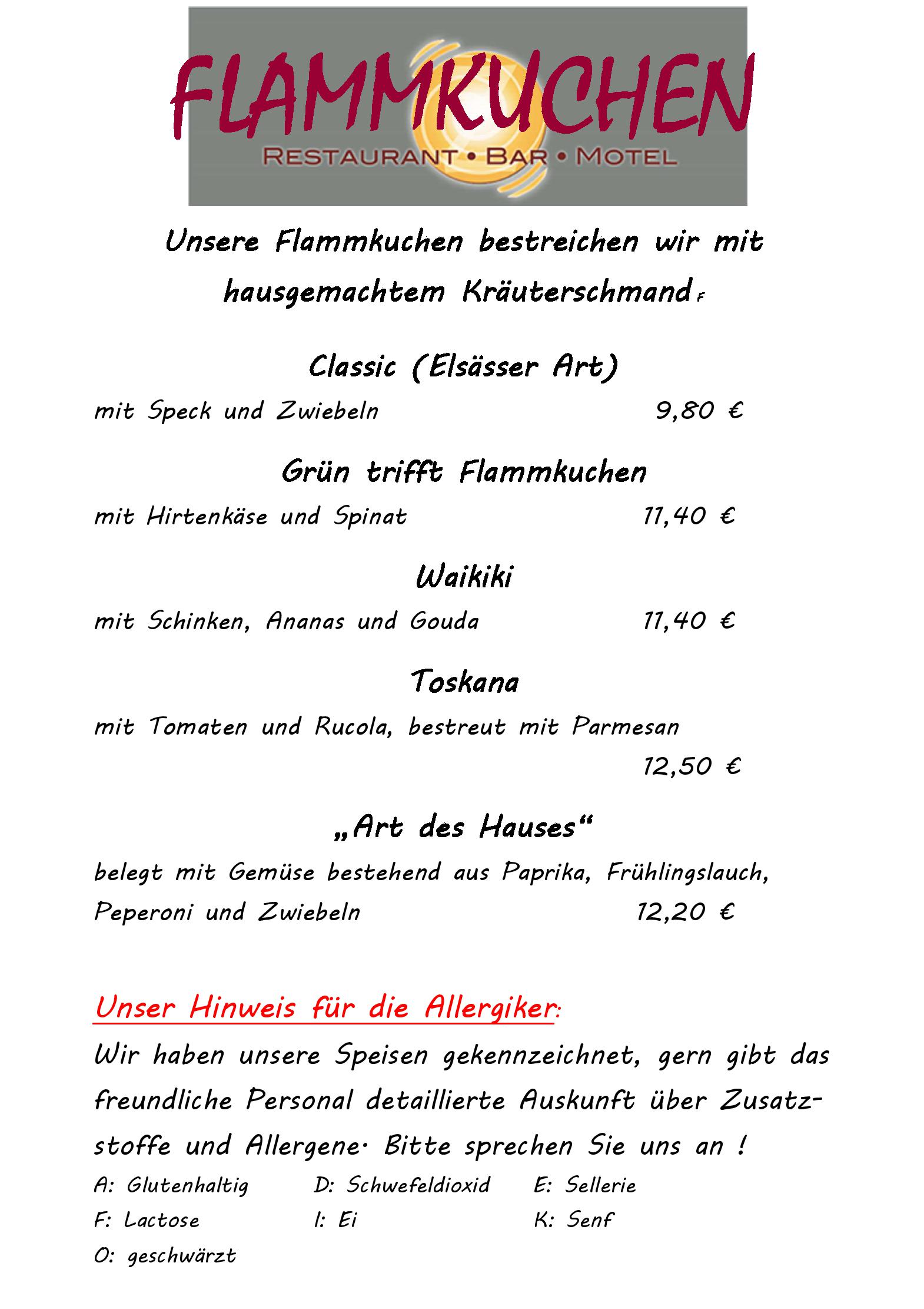 Speisekarte