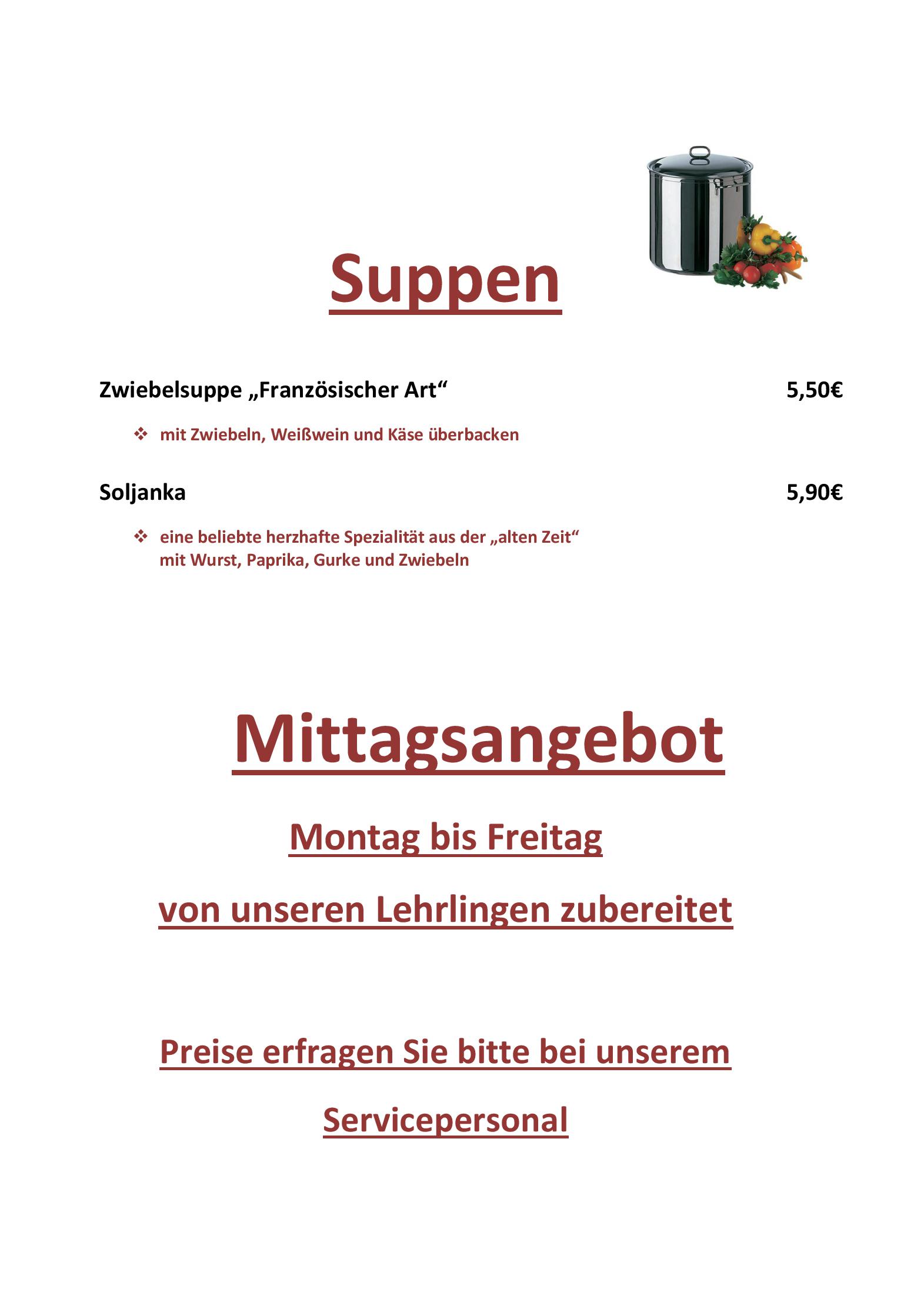 Speisekarte