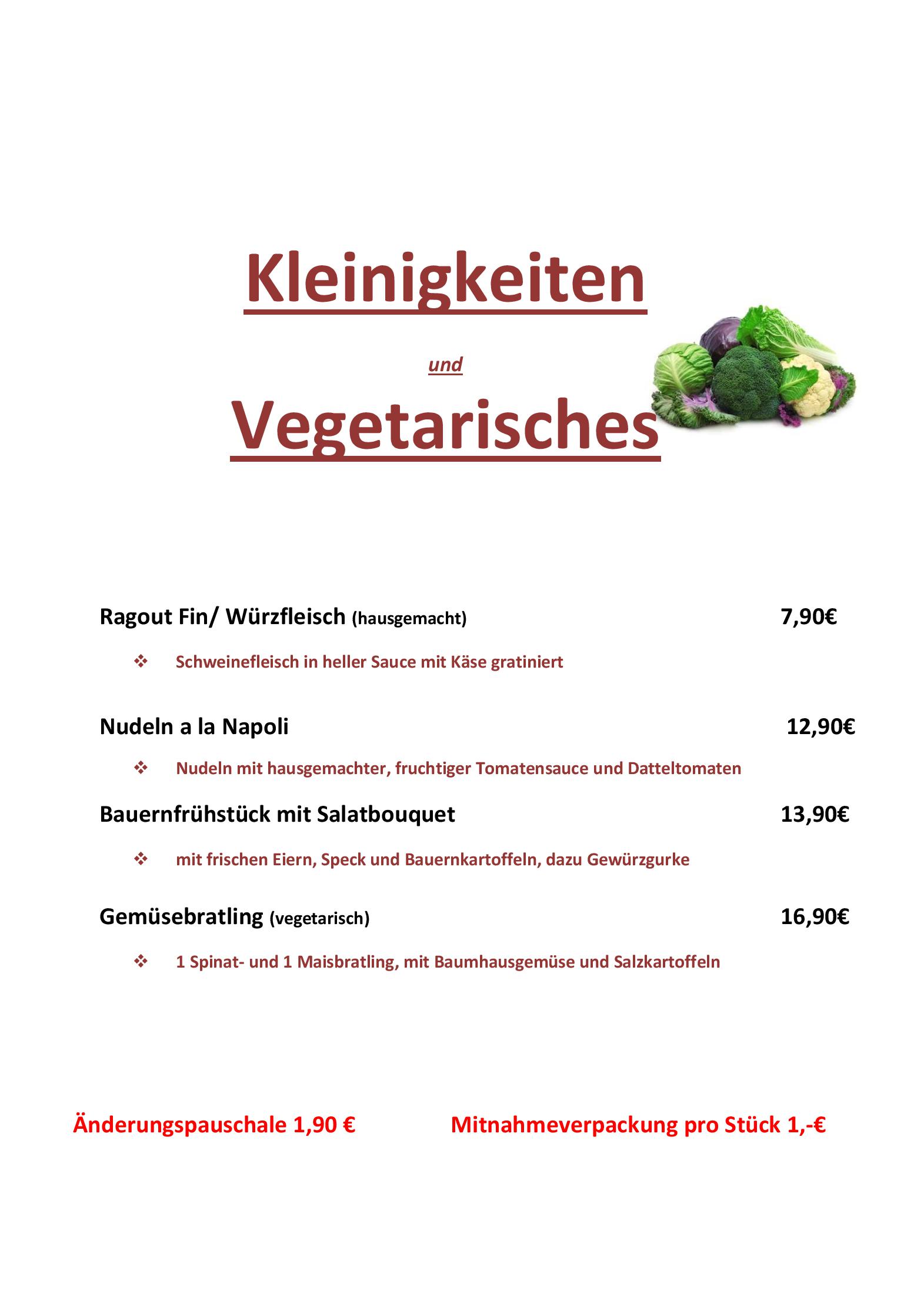 Speisekarte