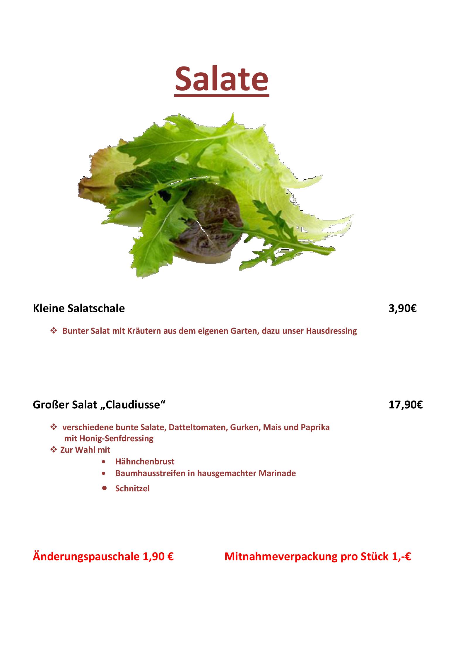 Speisekarte