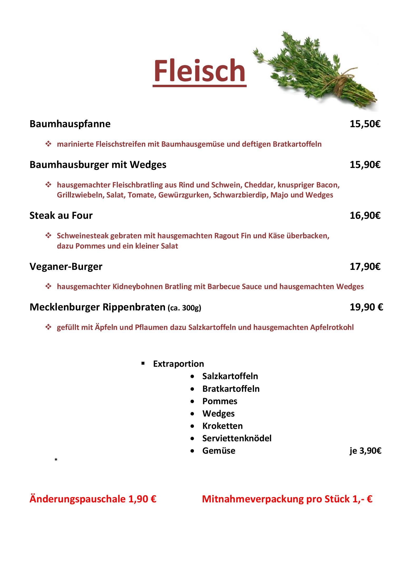 Speisekarte