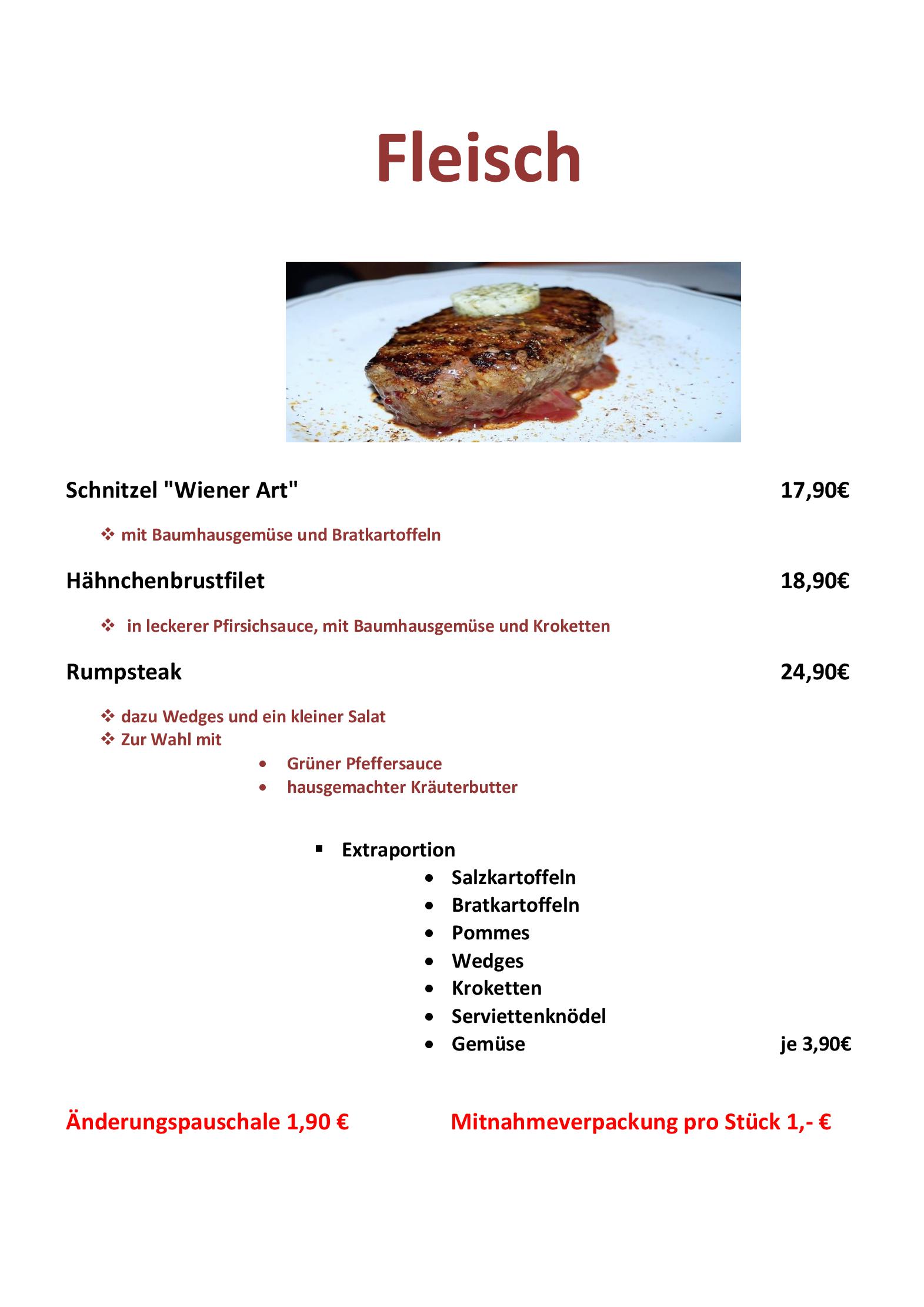 Speisekarte