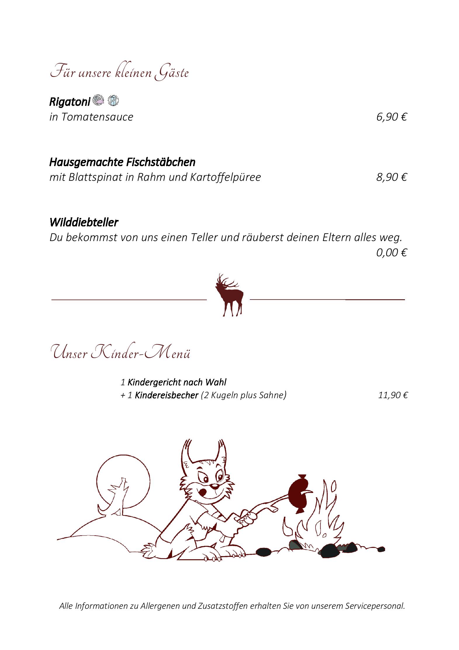 Speisekarte