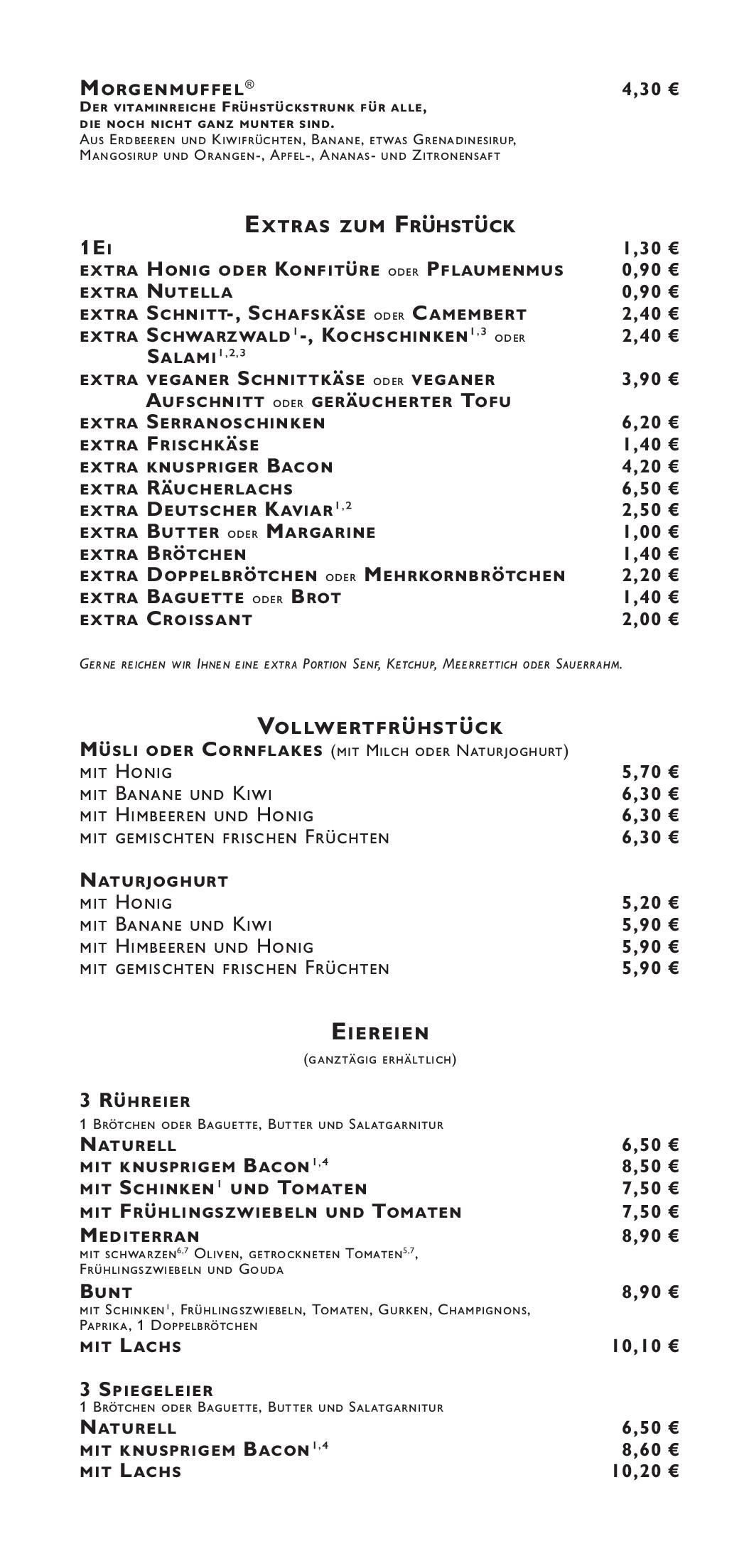 Speisekarte