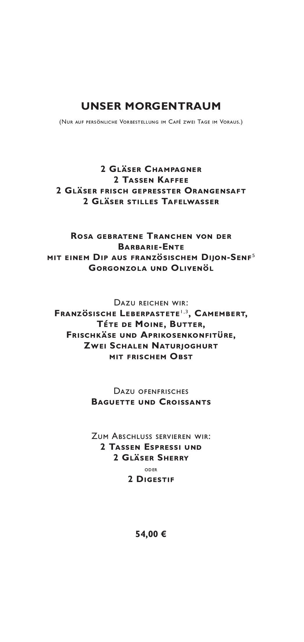Speisekarte