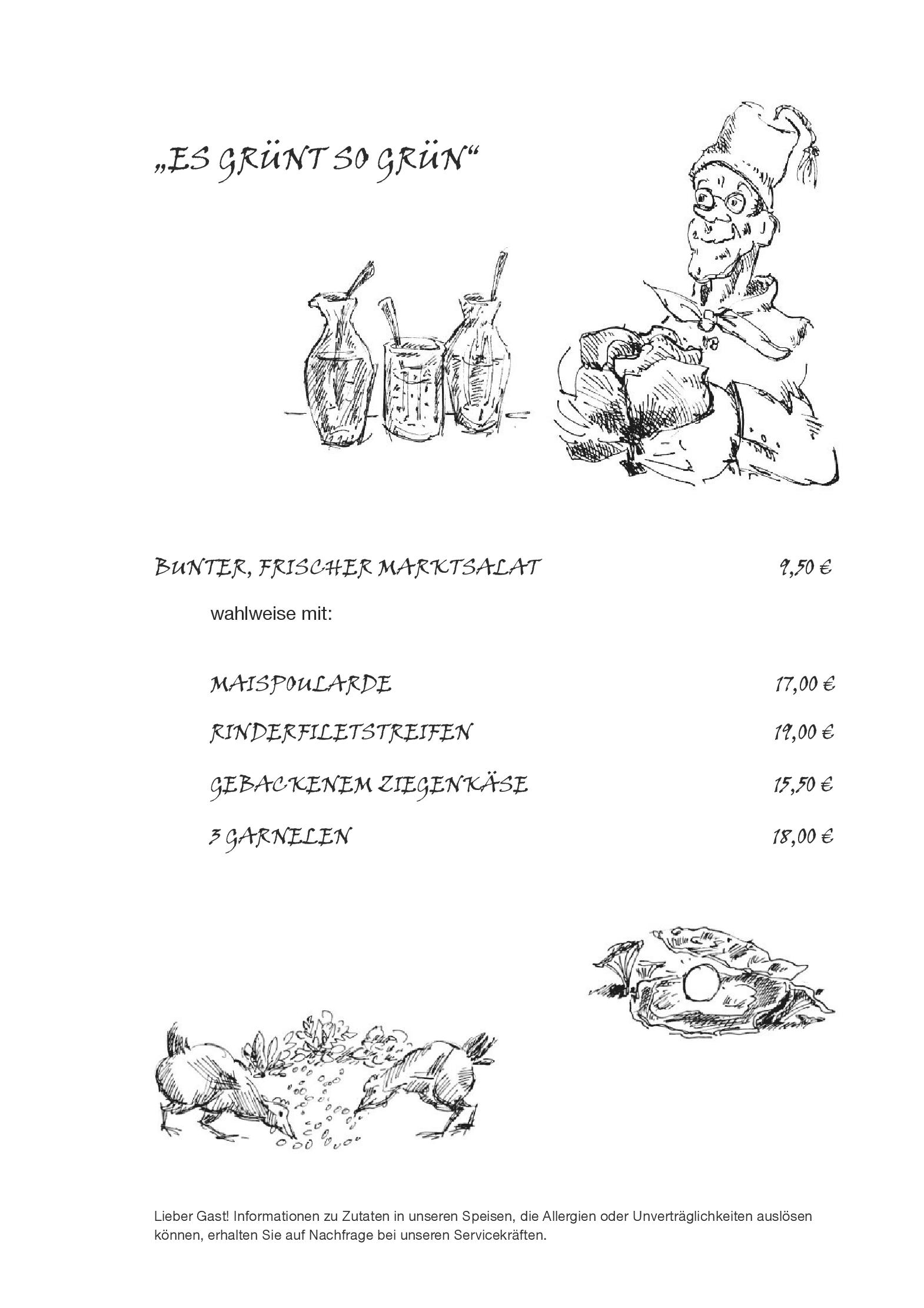 Speisekarte