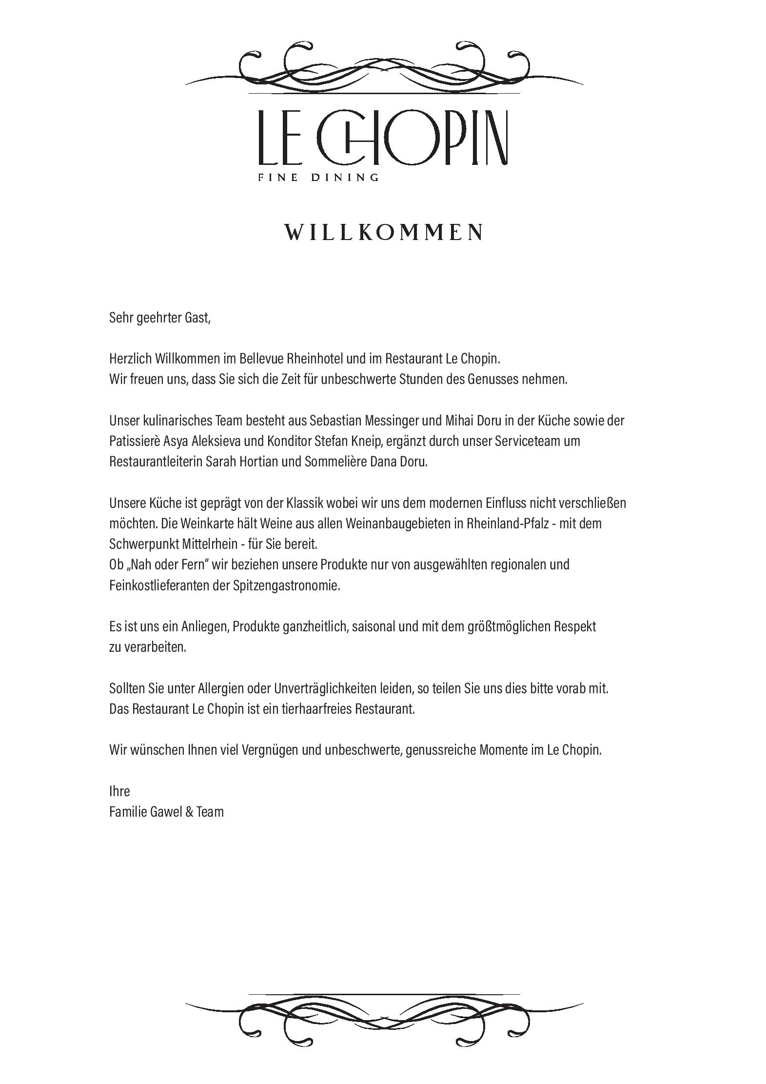 Speisekarte
