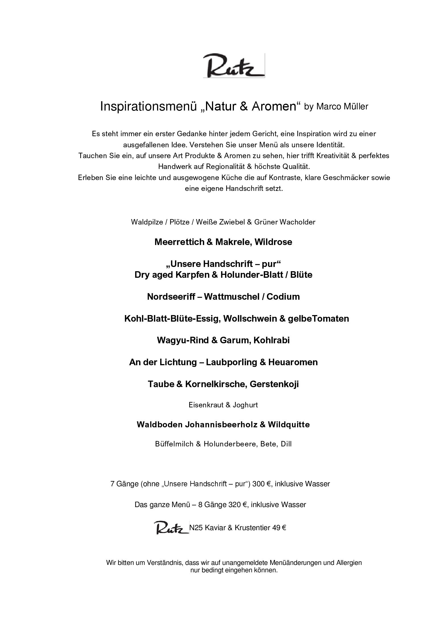 Speisekarte