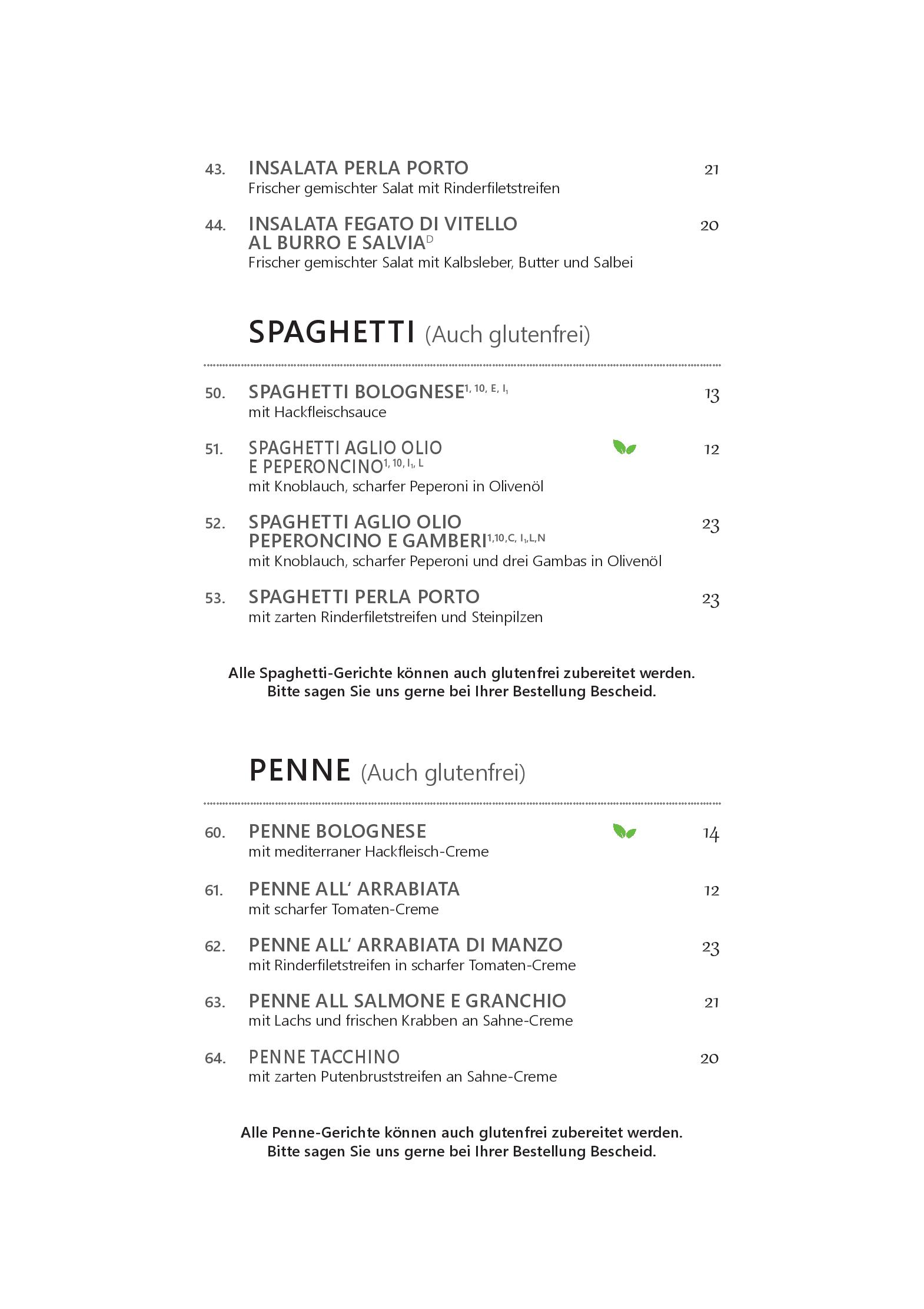 Speisekarte