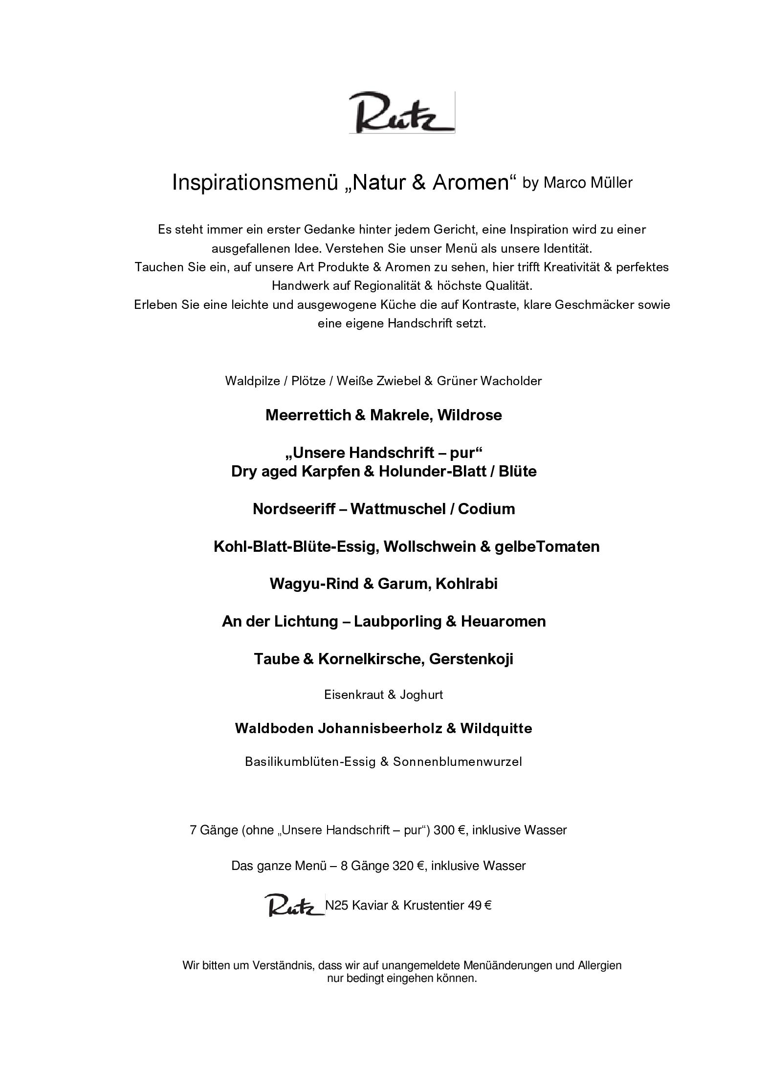 Speisekarte
