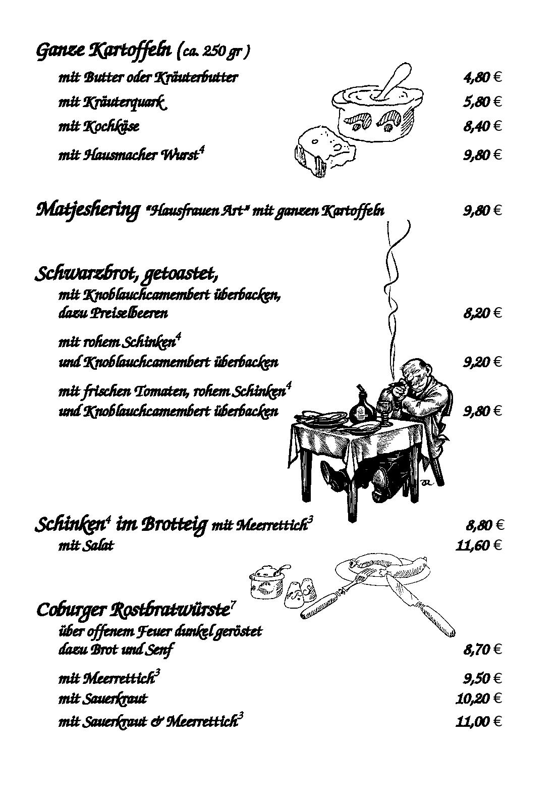 Getränke&Speisekarte