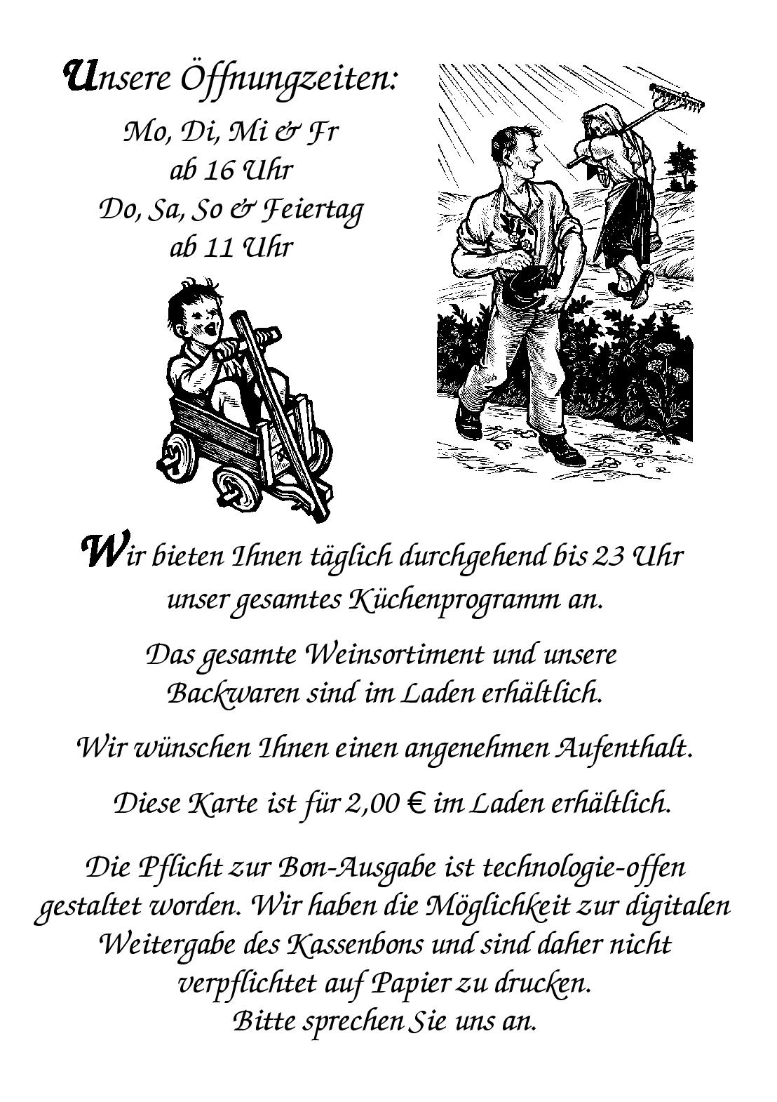 Getränke&Speisekarte