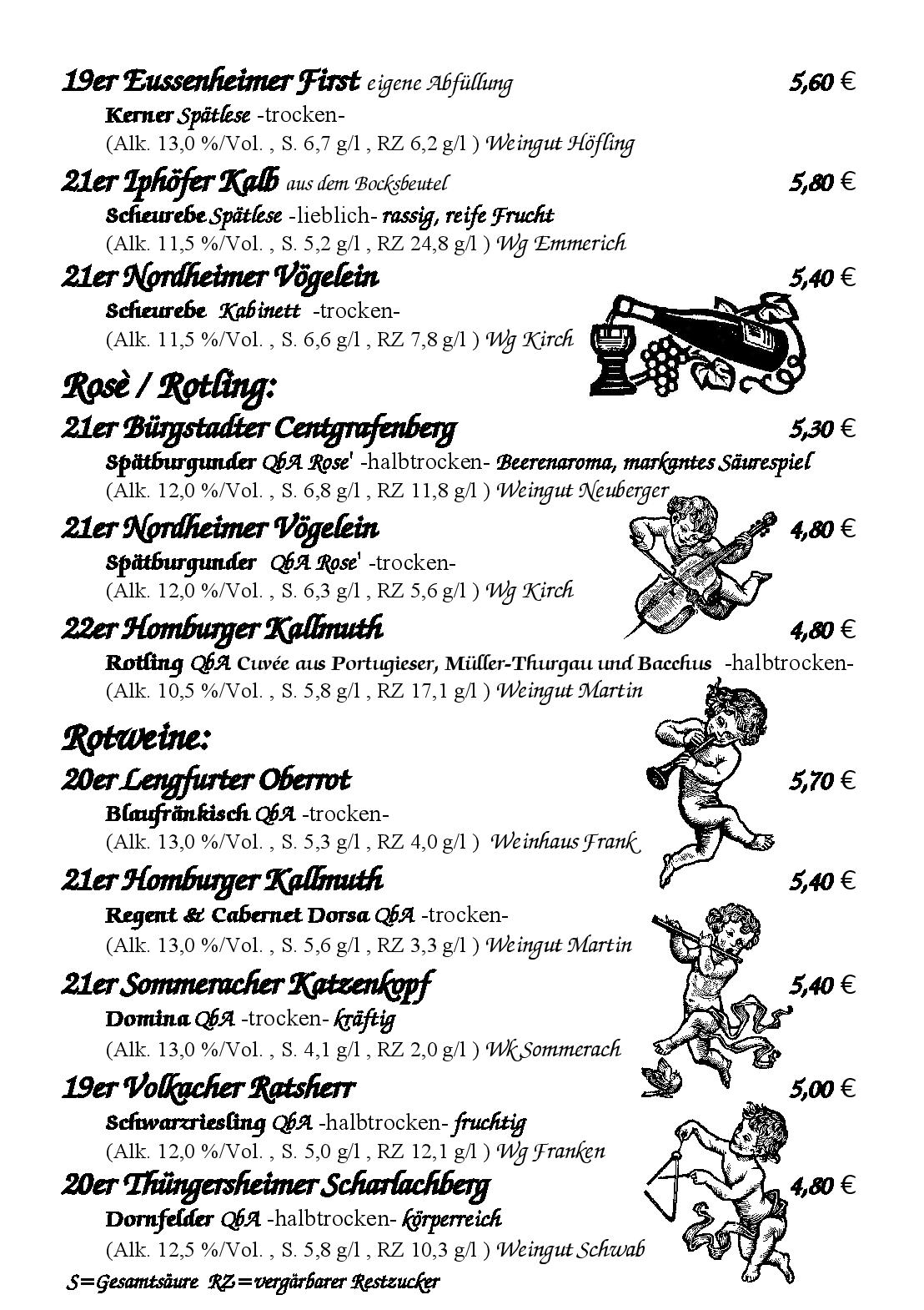 Getränke&Speisekarte