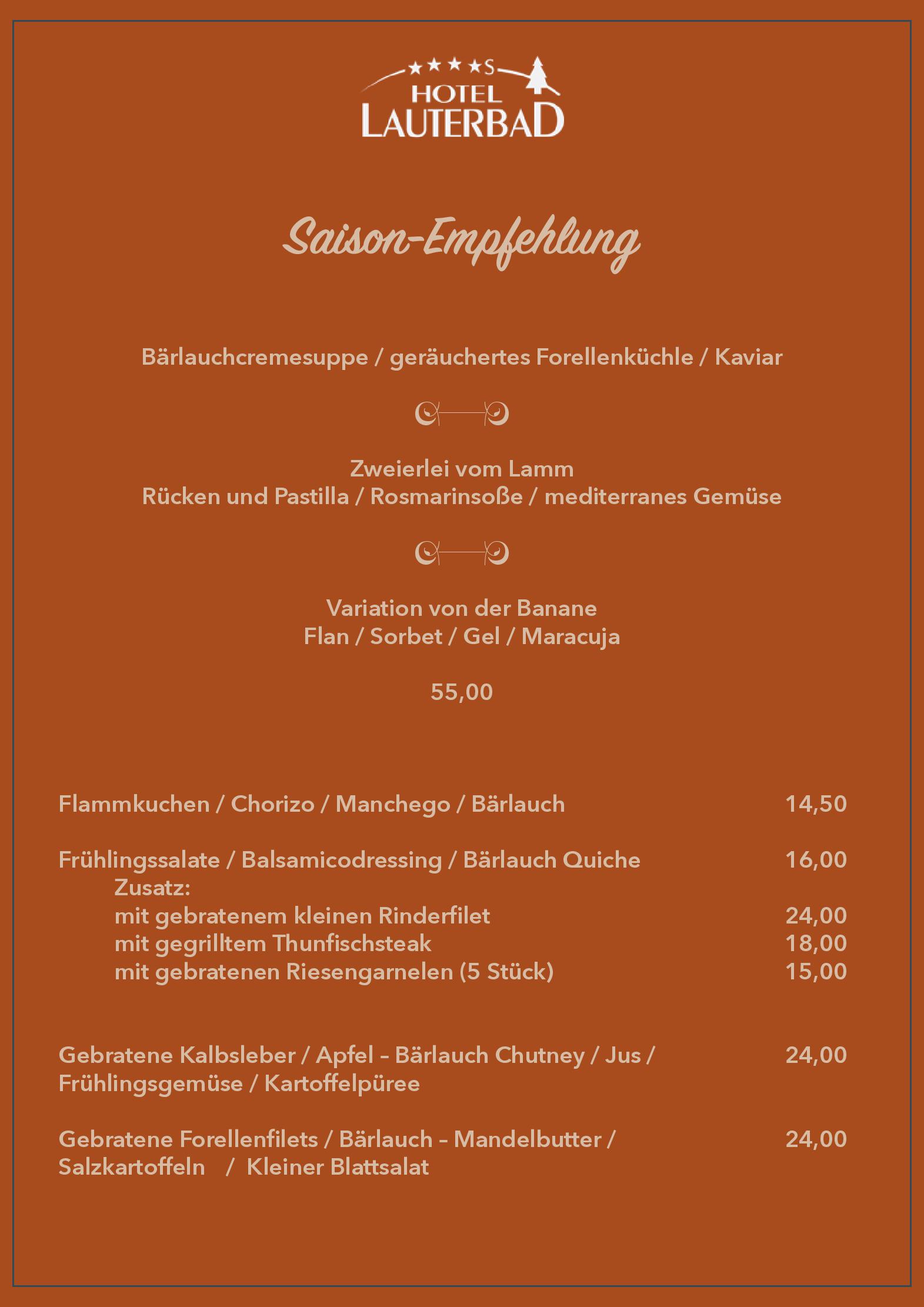 Speisekarte