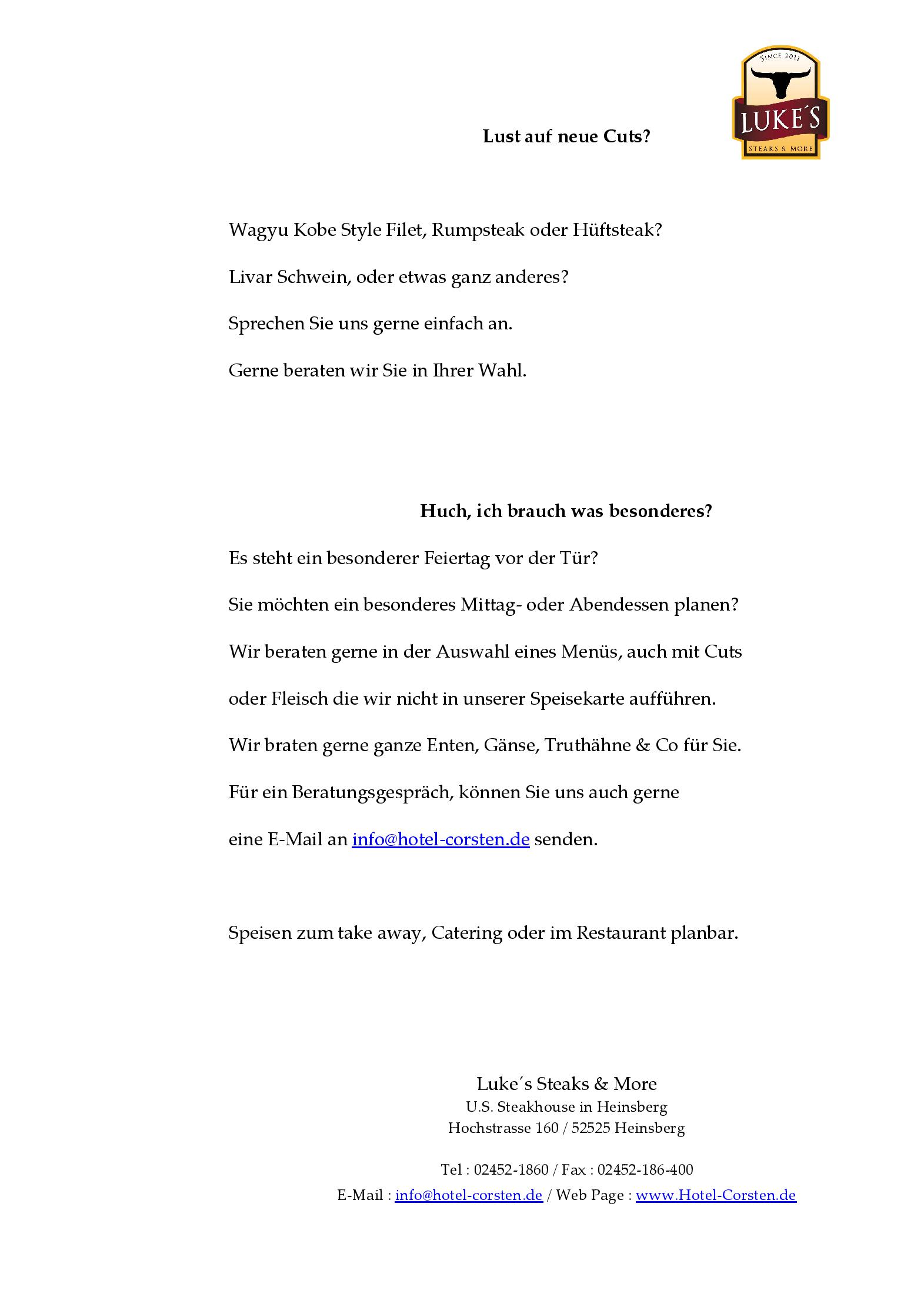 Speisekarte