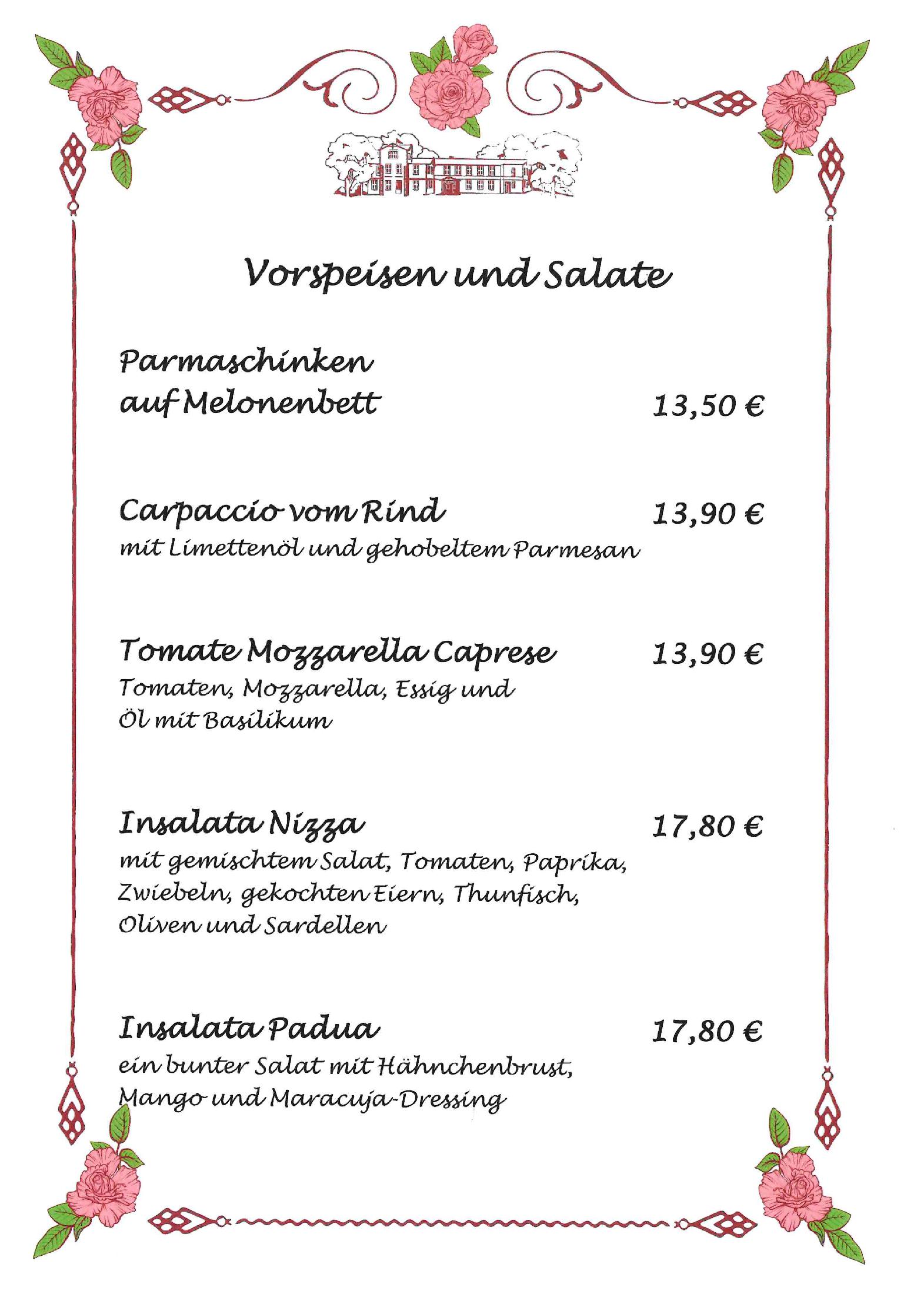 Speisekarte