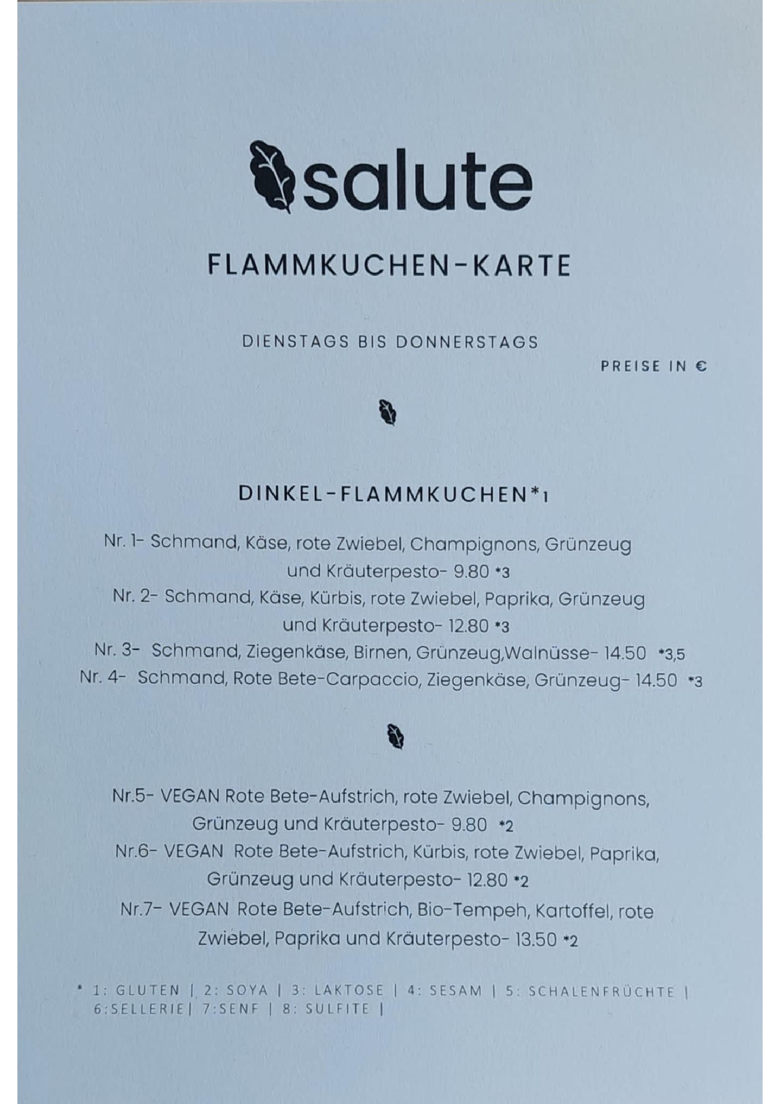 Flammkuchen-Karte Sommer 2023