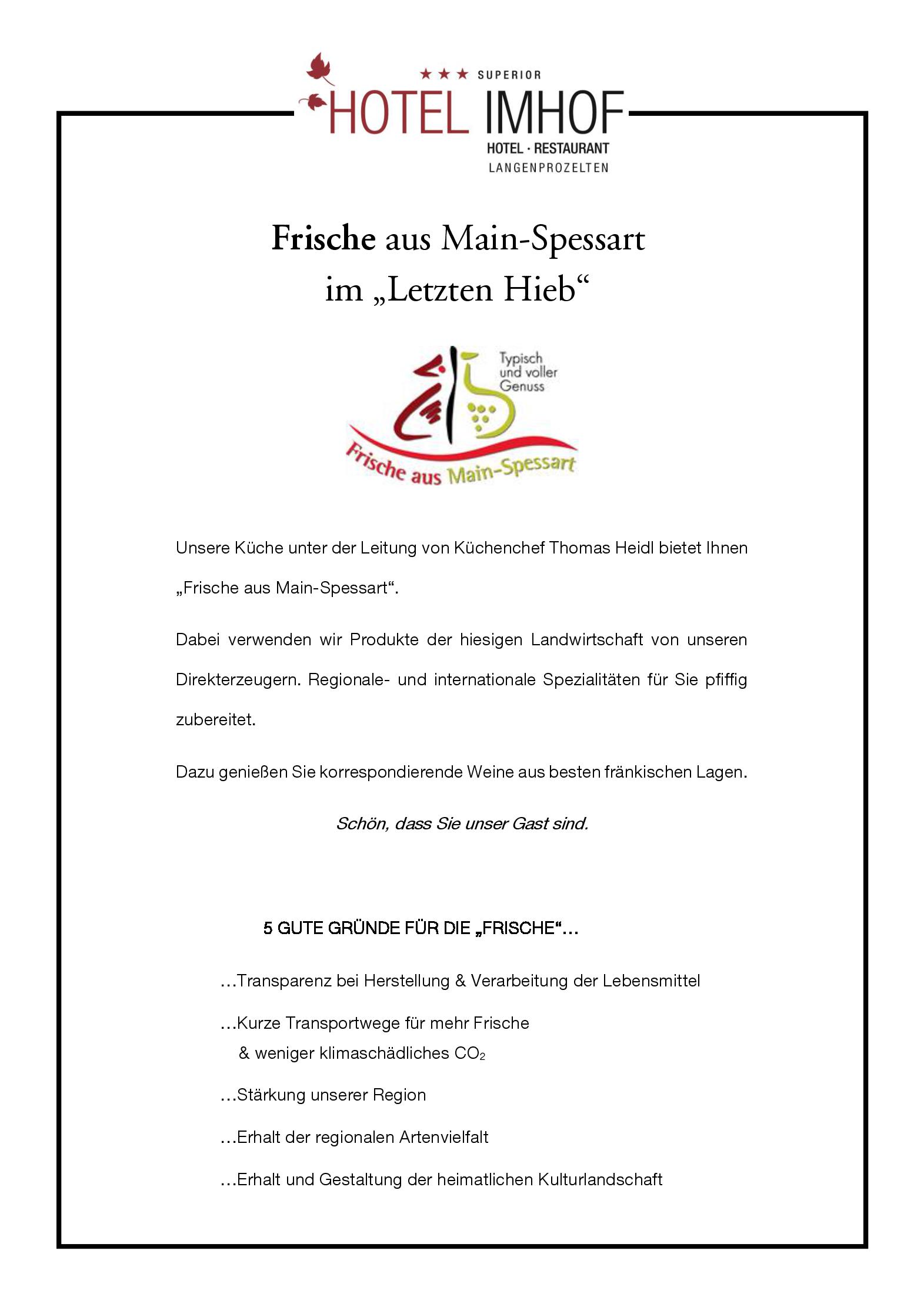 Speisekarte