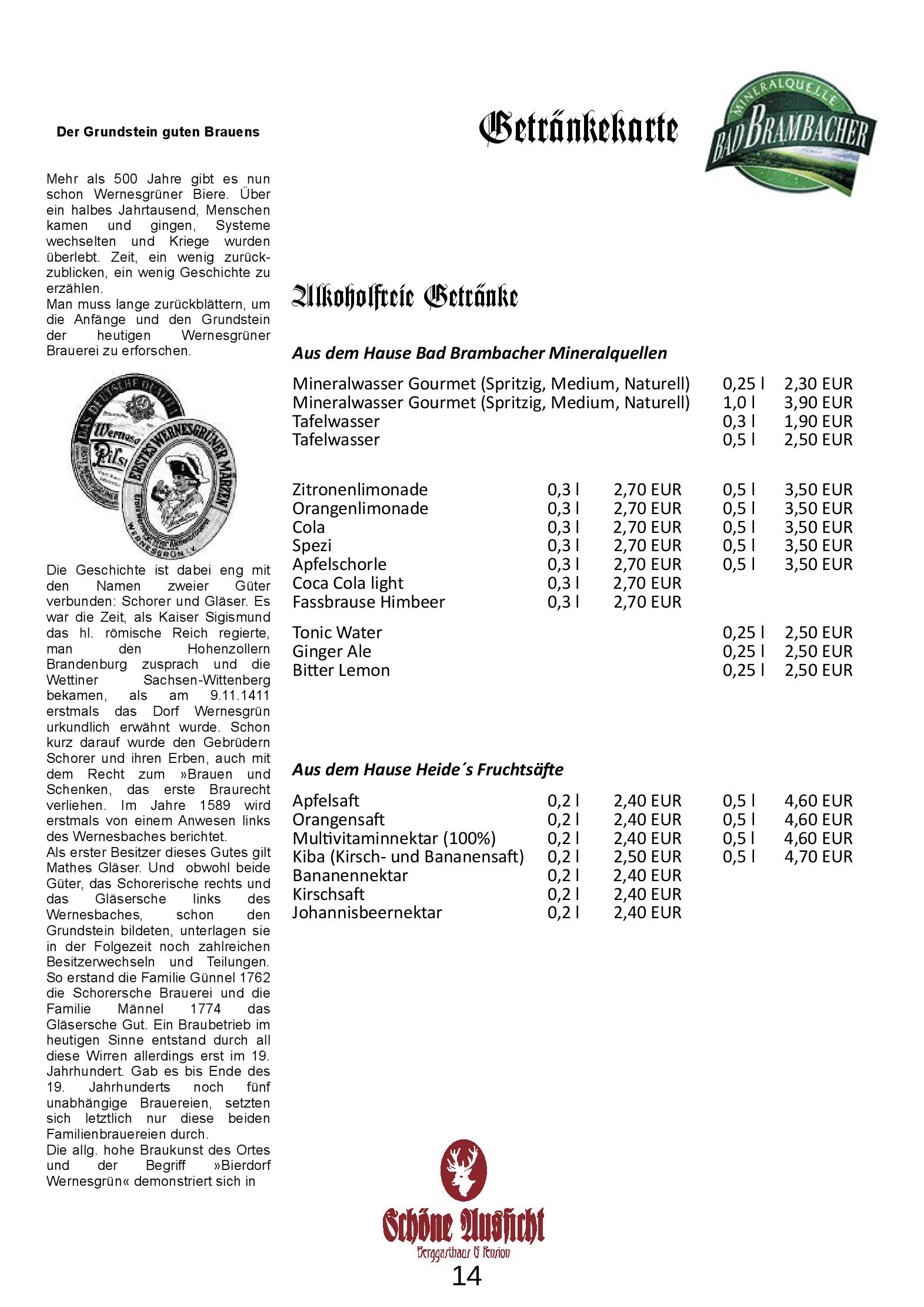 Speisekarte