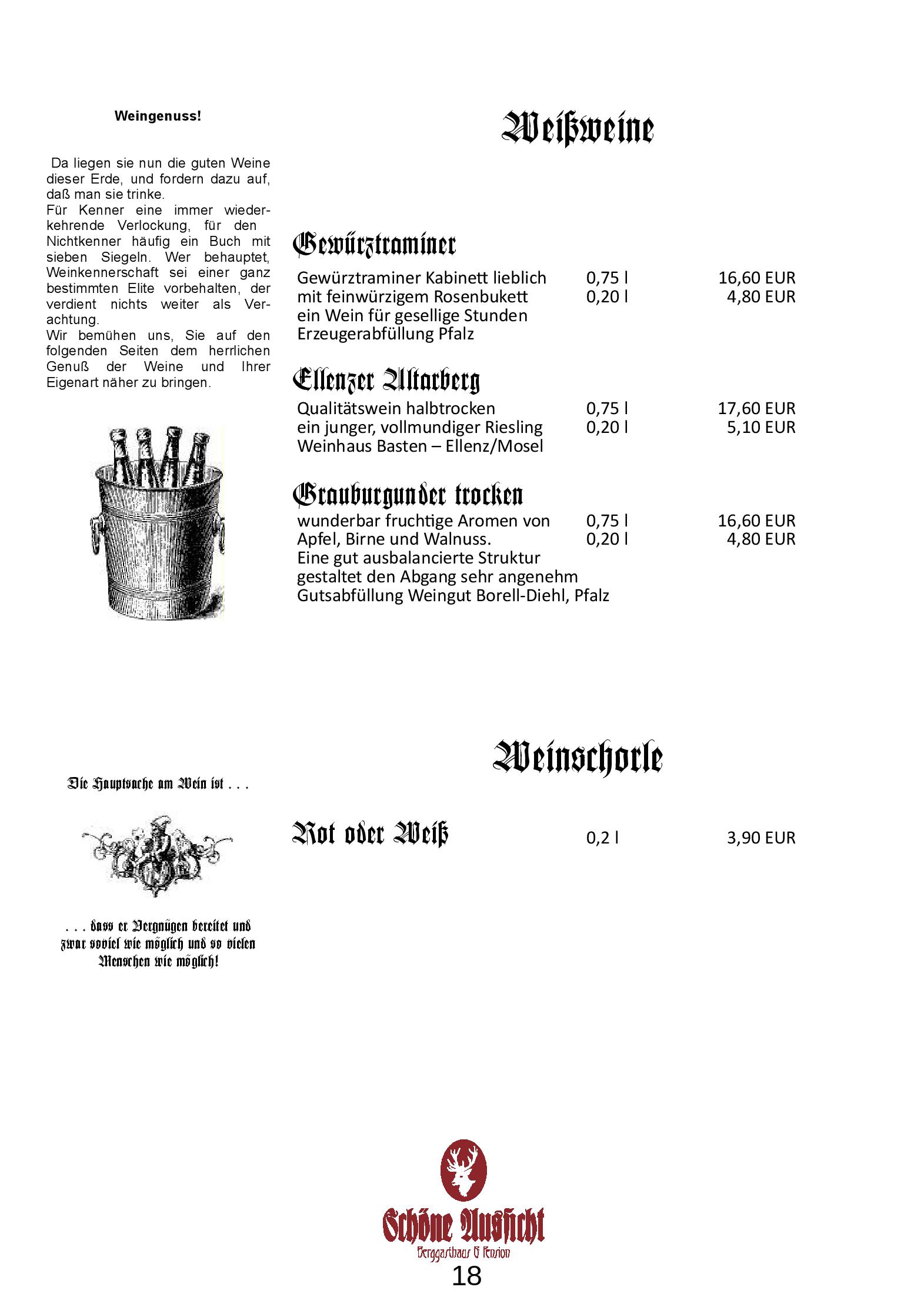 Speisekarte