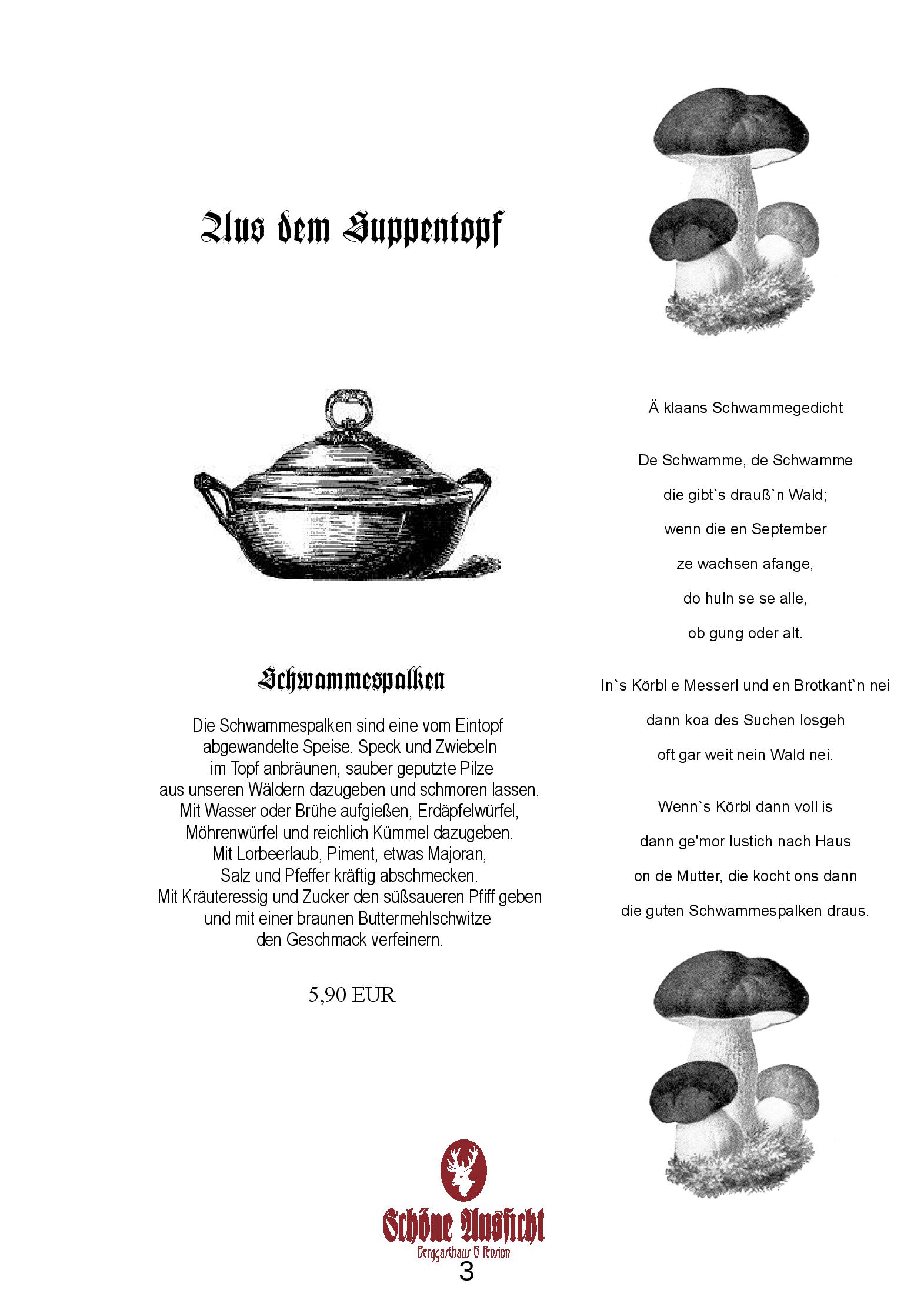 Speisekarte