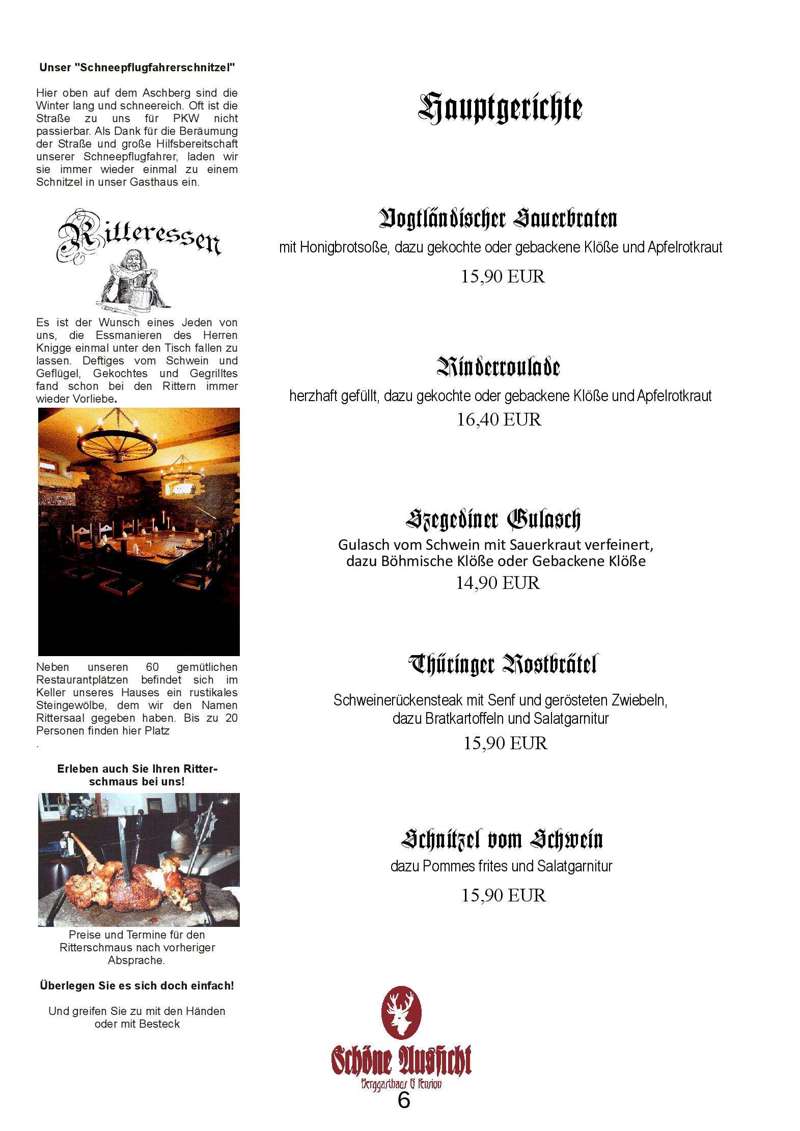 Speisekarte