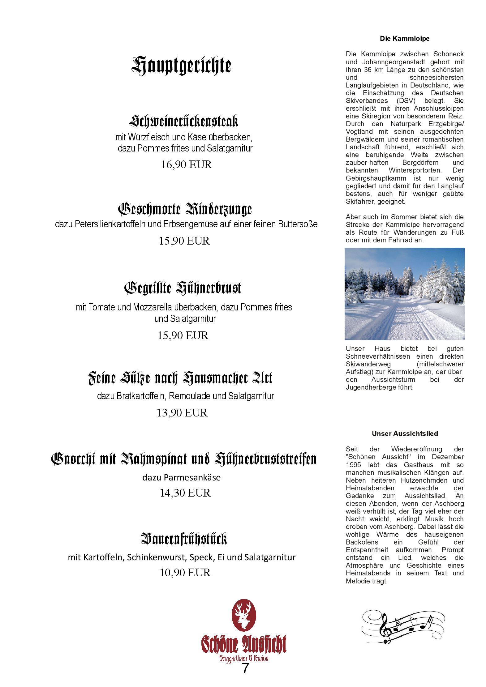 Speisekarte