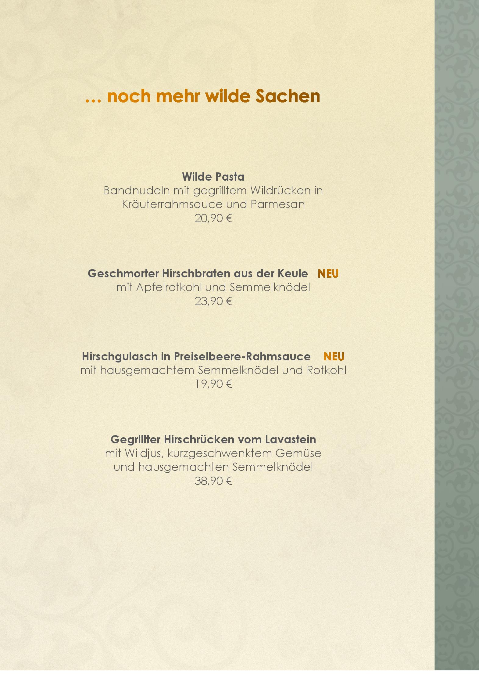 Speisekarte