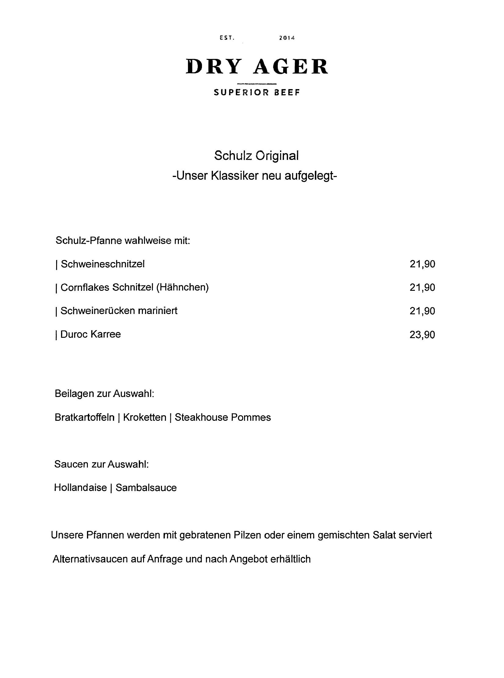 Speisekarte