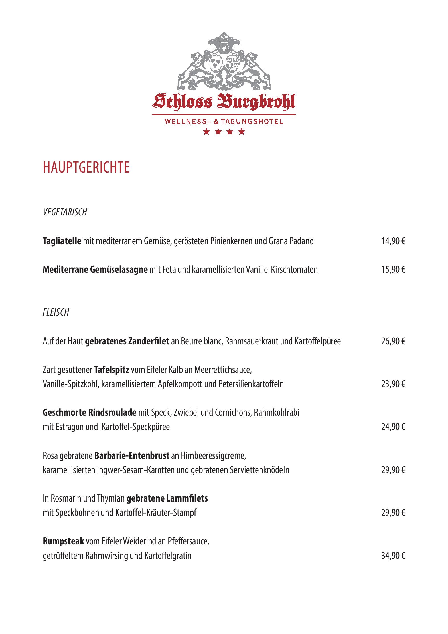 Speisekarte