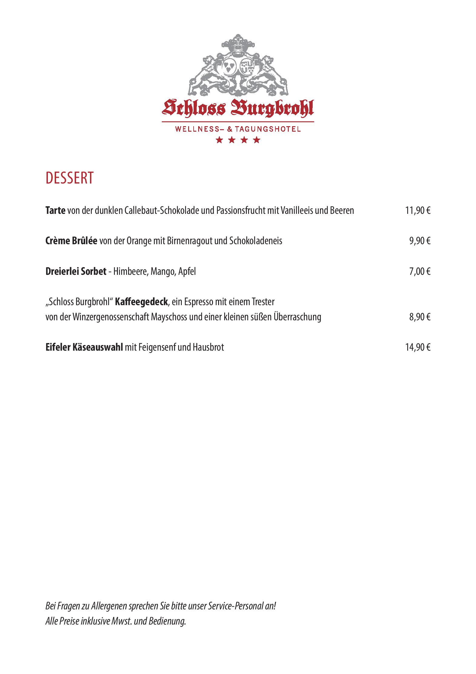 Speisekarte