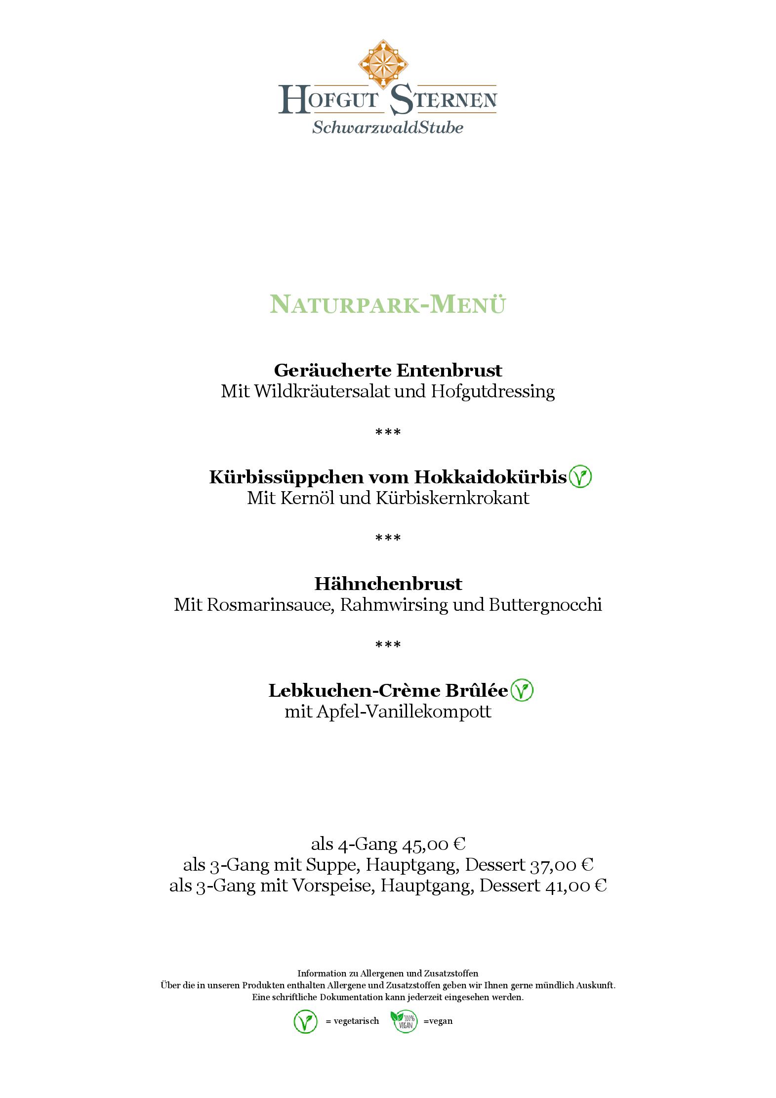 Speisekarte