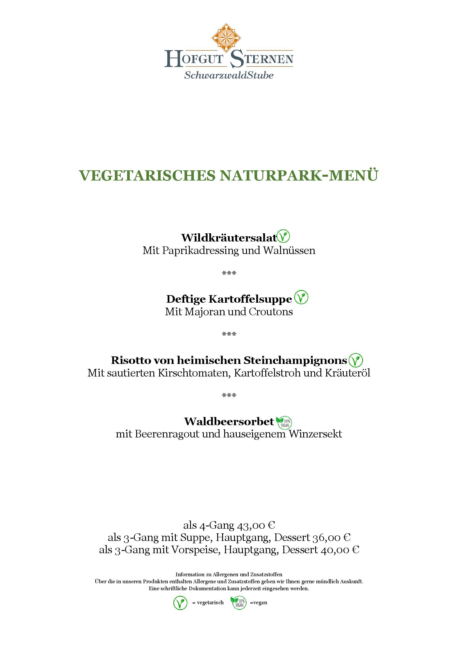 Speisekarte