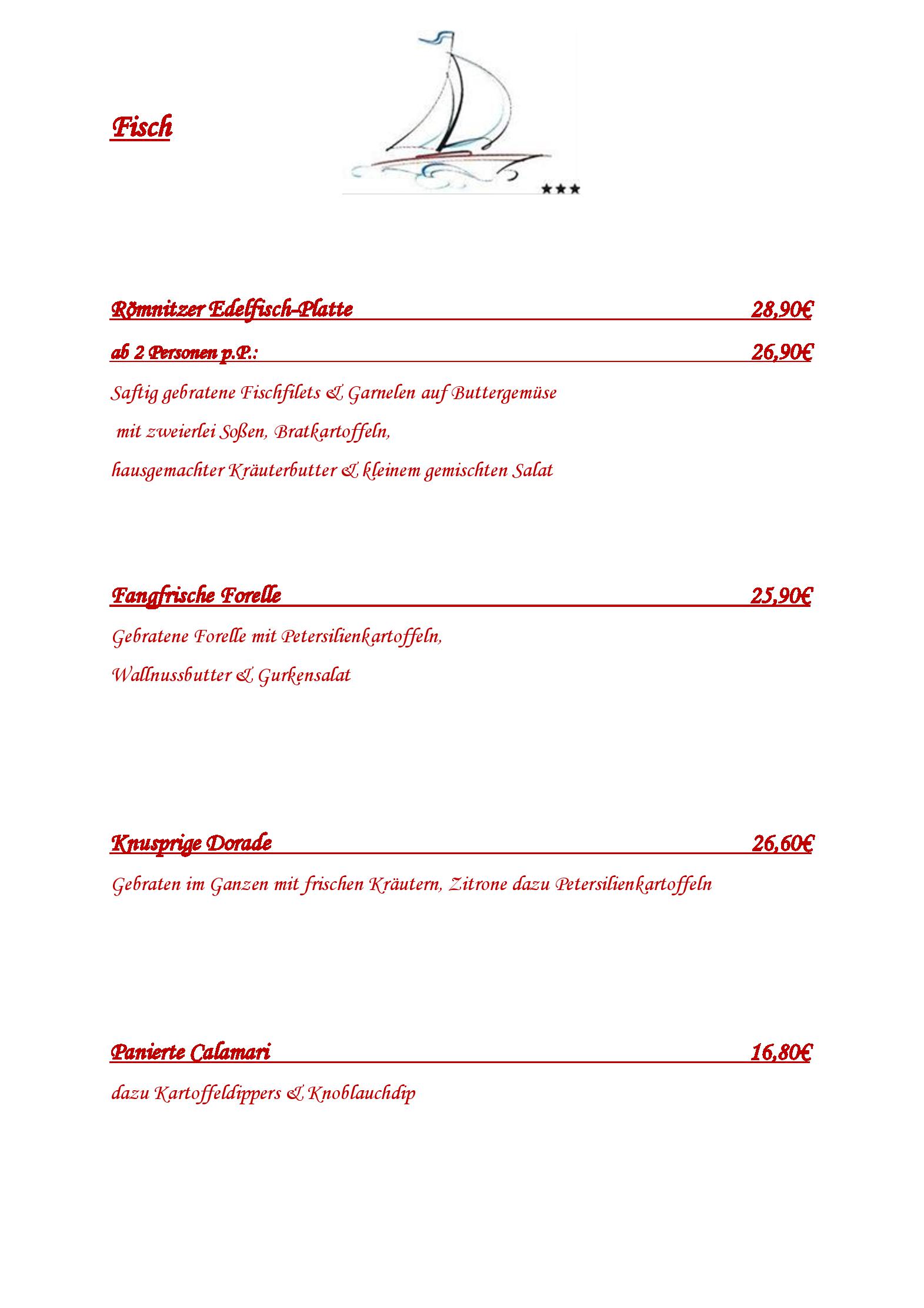 Speisekarte