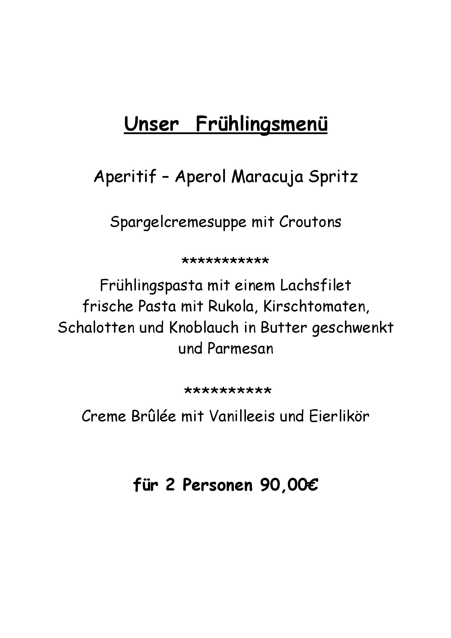 Speisekarte