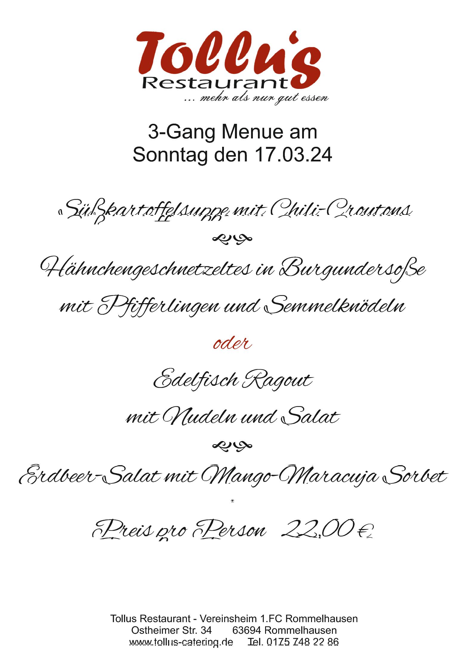 Speisekarte