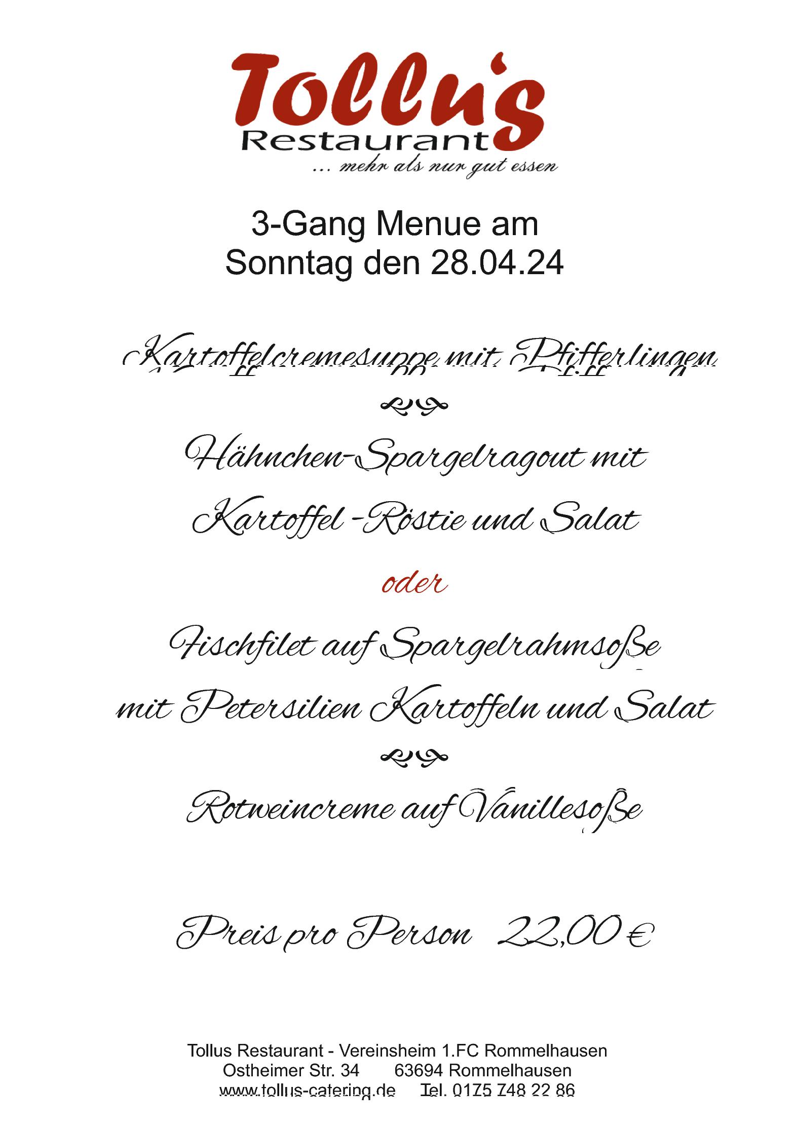 Speisekarte